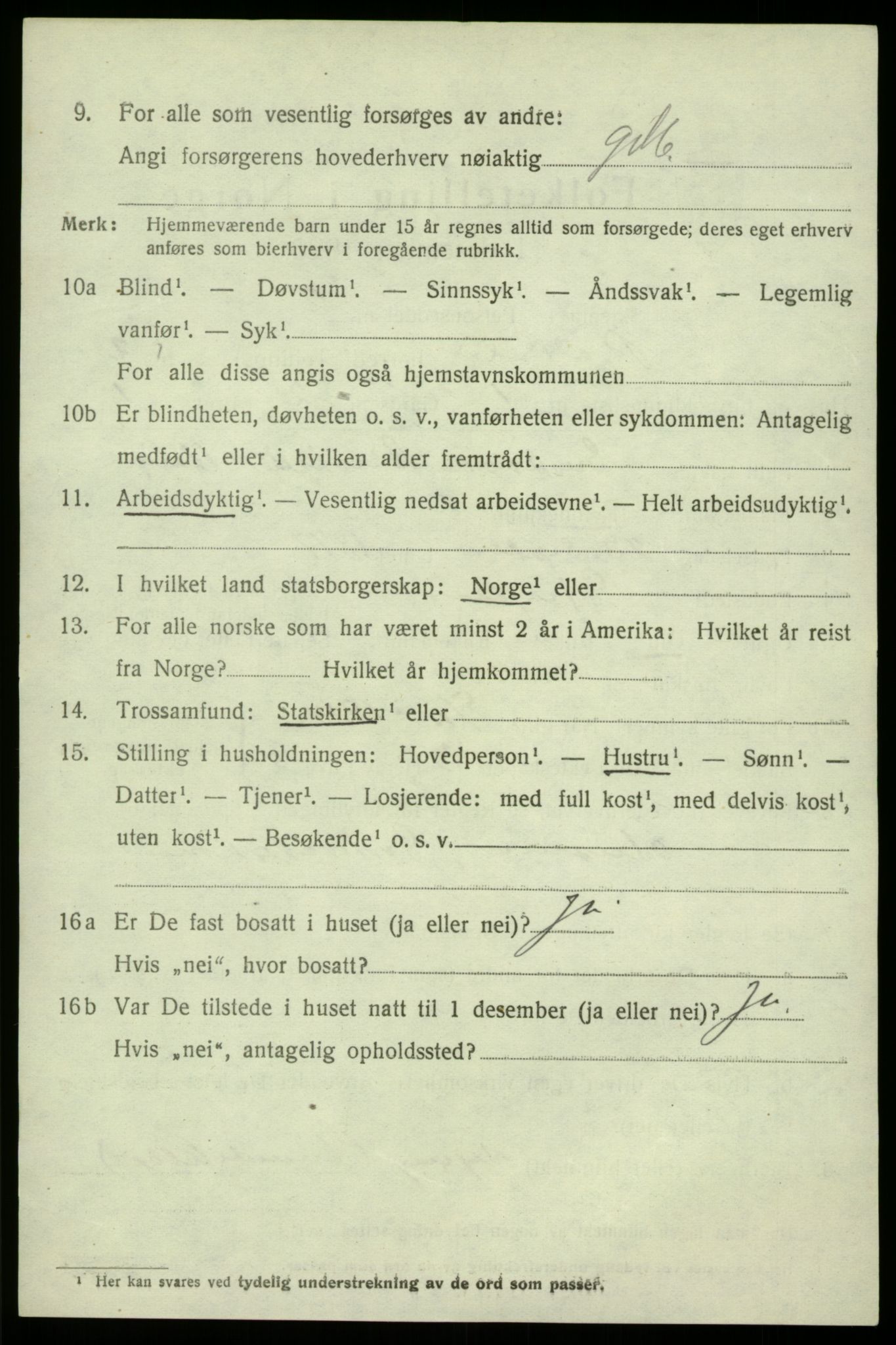 SAB, 1920 census for Røldal, 1920, p. 752