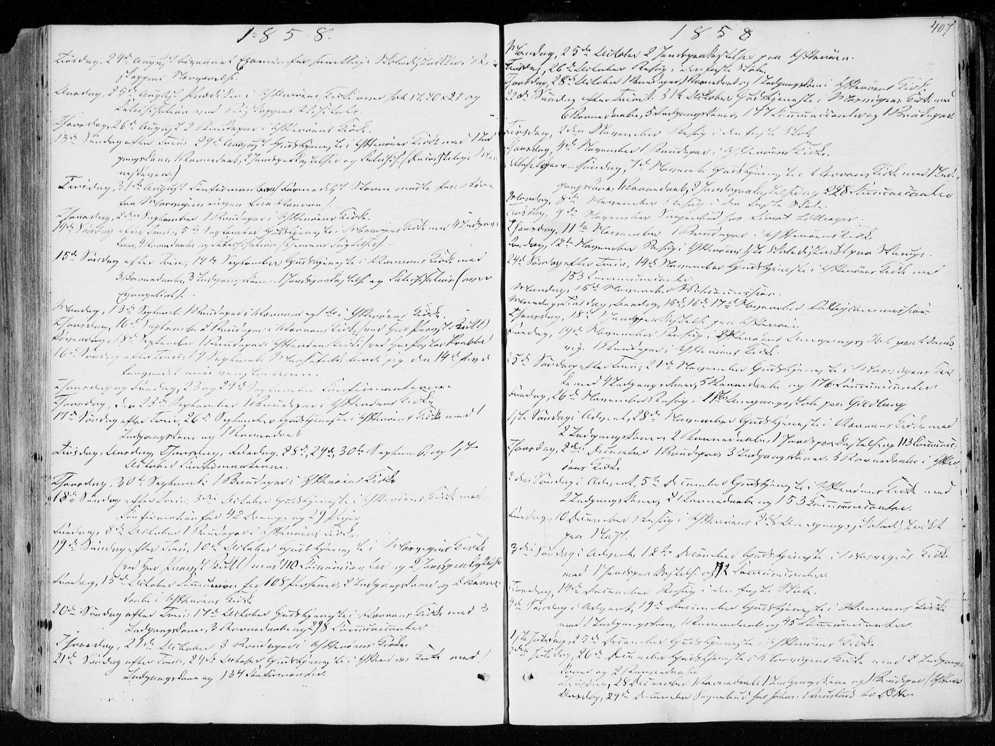 Ministerialprotokoller, klokkerbøker og fødselsregistre - Nord-Trøndelag, SAT/A-1458/722/L0218: Parish register (official) no. 722A05, 1843-1868, p. 407