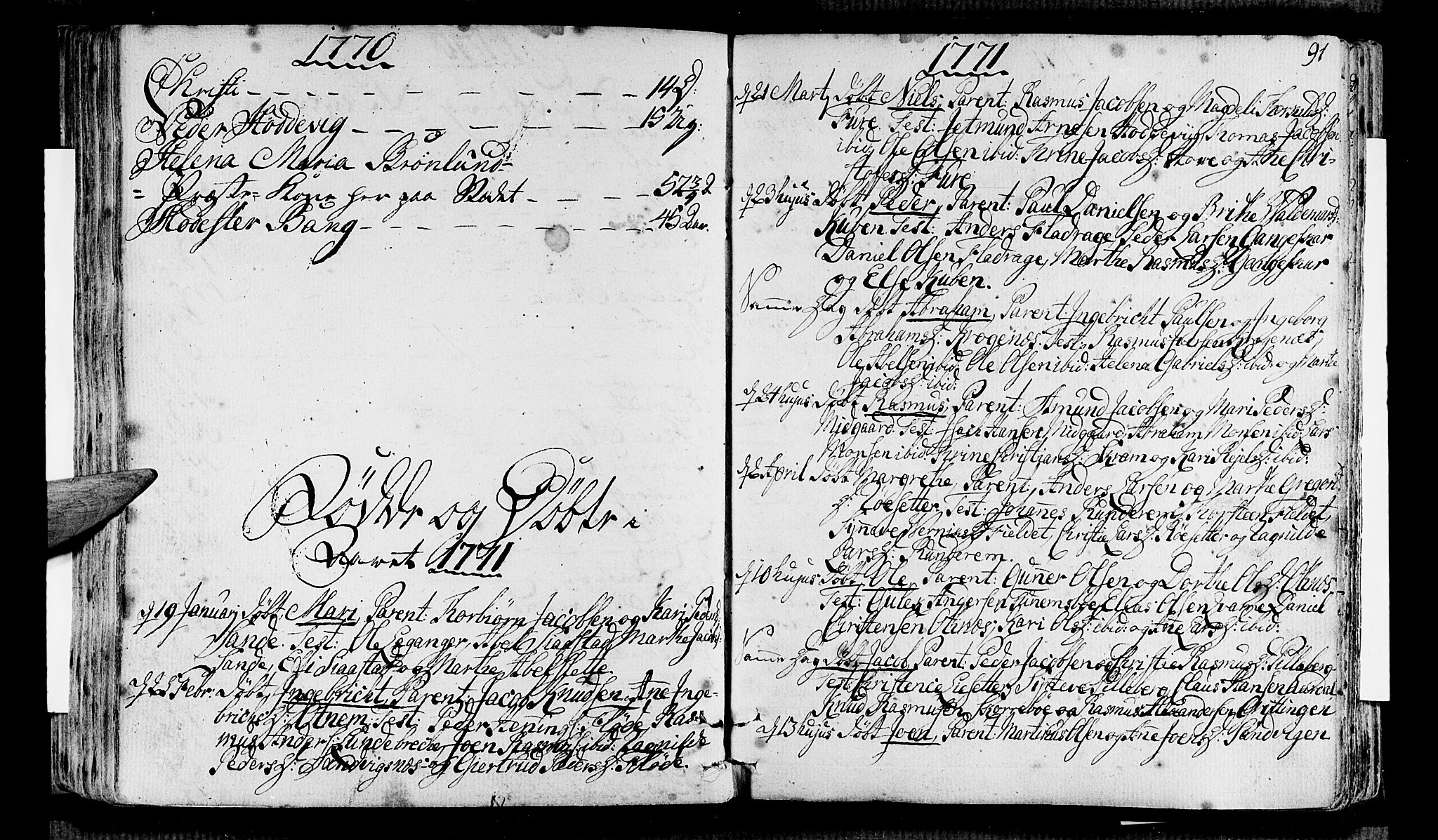 Selje sokneprestembete, AV/SAB-A-99938/H/Ha/Haa/Haaa: Parish register (official) no. A 5, 1760-1782, p. 91