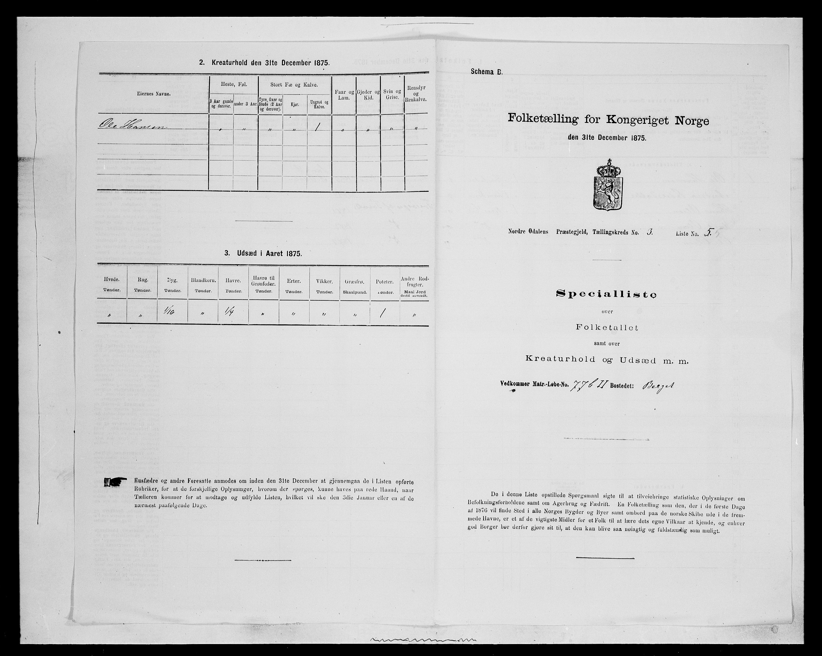 SAH, 1875 census for 0418P Nord-Odal, 1875, p. 379