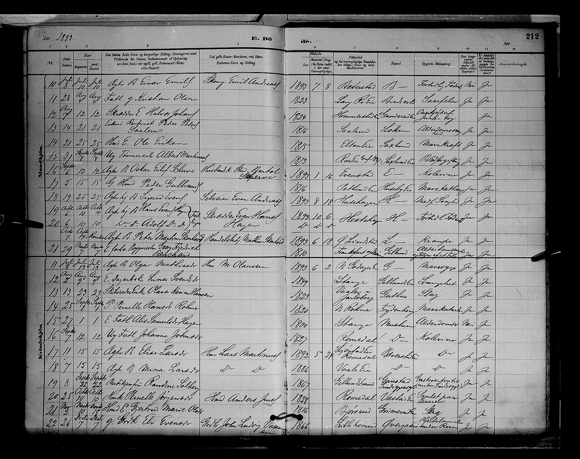 Stange prestekontor, AV/SAH-PREST-002/L/L0009: Parish register (copy) no. 9, 1883-1899, p. 212