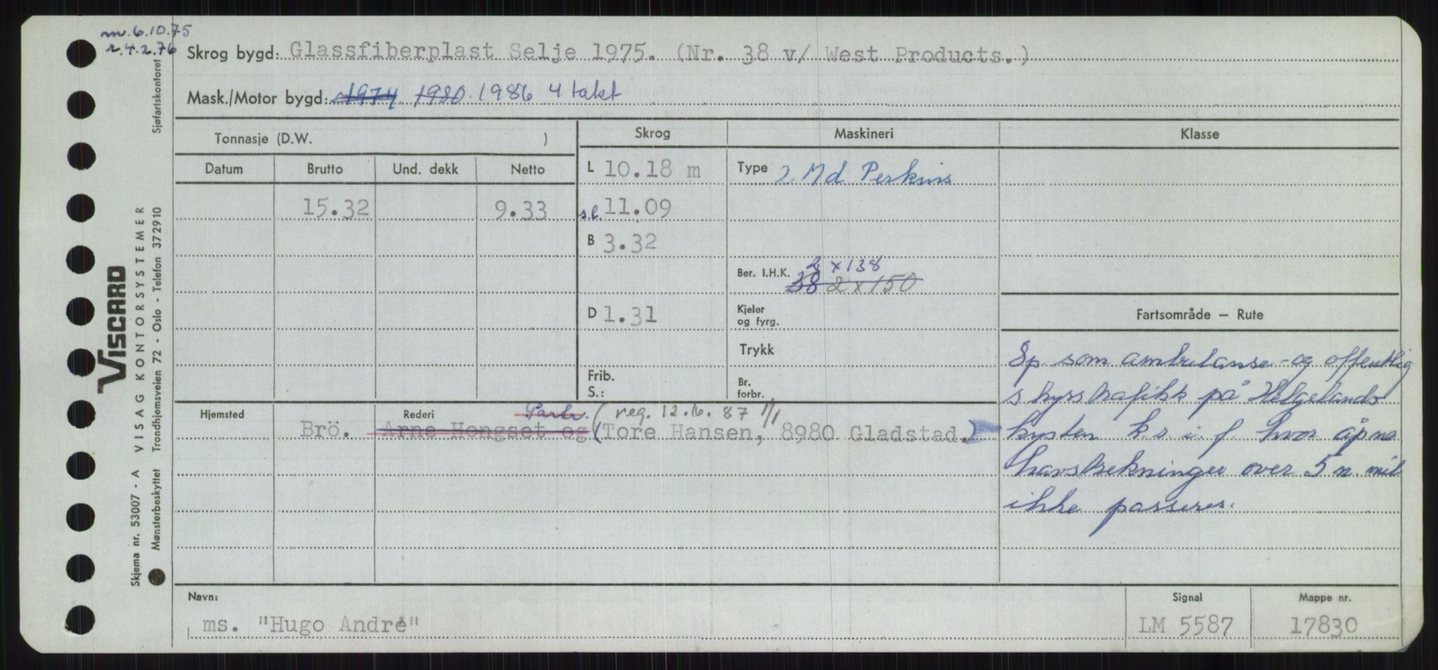 Sjøfartsdirektoratet med forløpere, Skipsmålingen, RA/S-1627/H/Ha/L0003/0001: Fartøy, Hilm-Mar / Fartøy, Hilm-Kol, p. 125