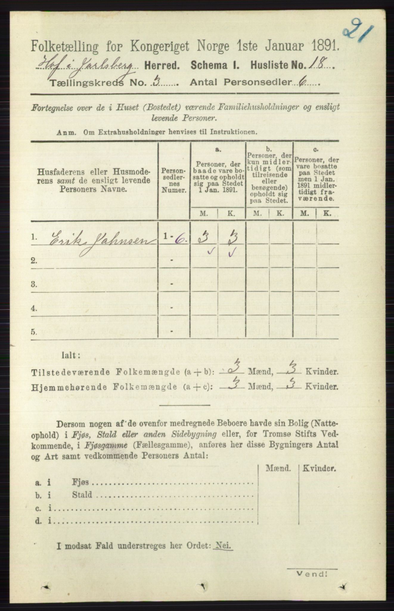 RA, 1891 census for 0714 Hof, 1891, p. 862