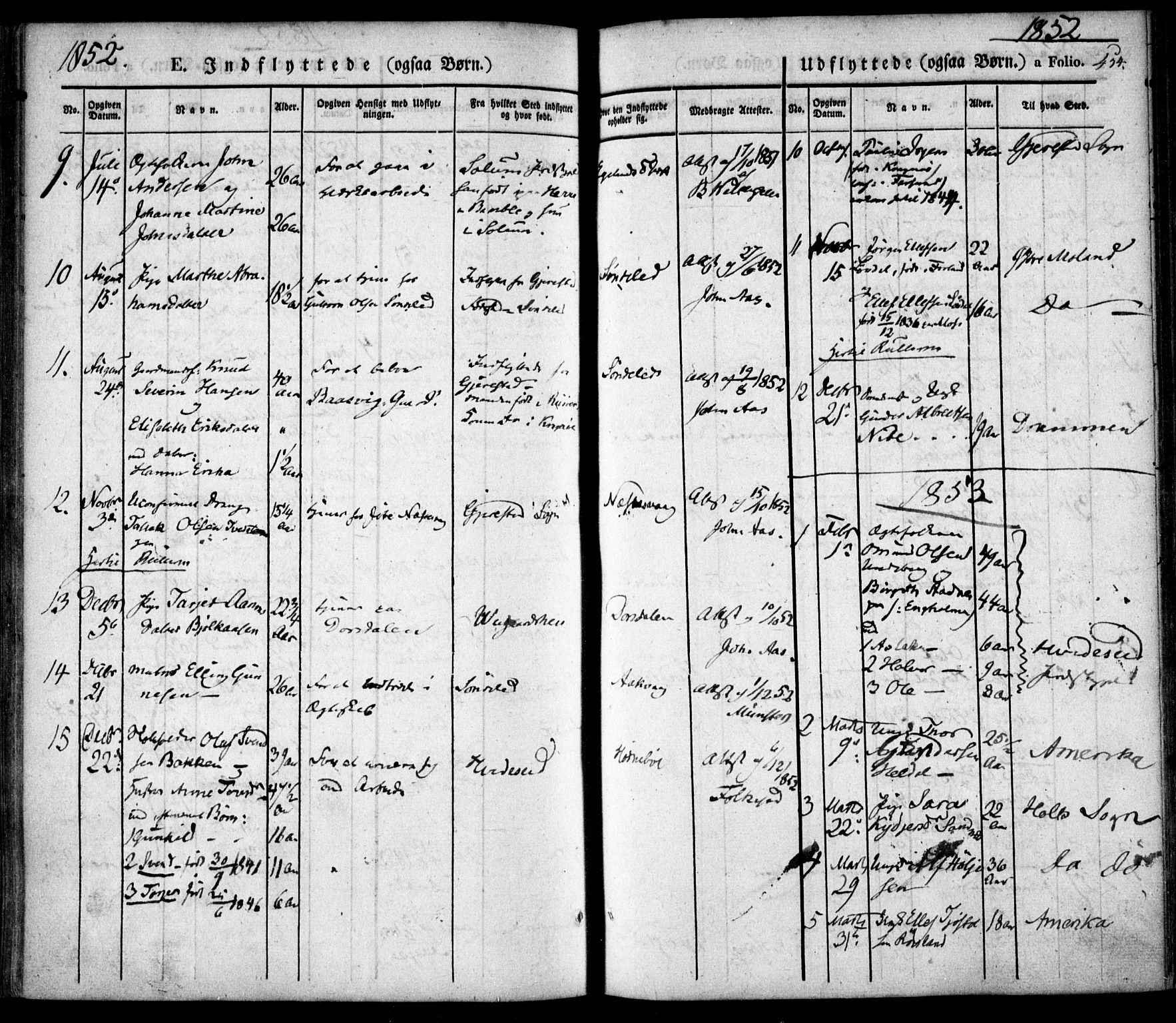 Søndeled sokneprestkontor, AV/SAK-1111-0038/F/Fa/L0002: Parish register (official) no. A 2, 1839-1860, p. 454