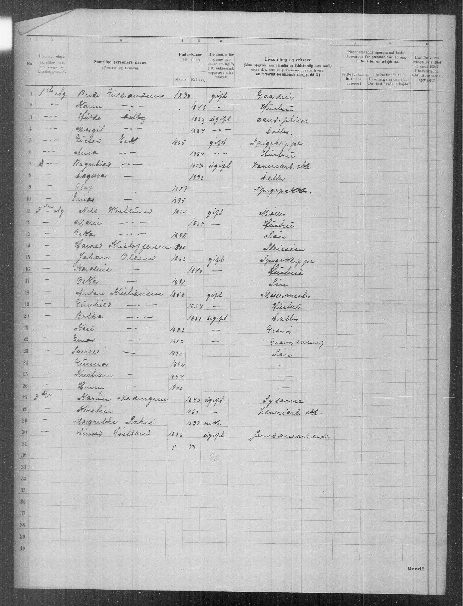 OBA, Municipal Census 1903 for Kristiania, 1903, p. 6026