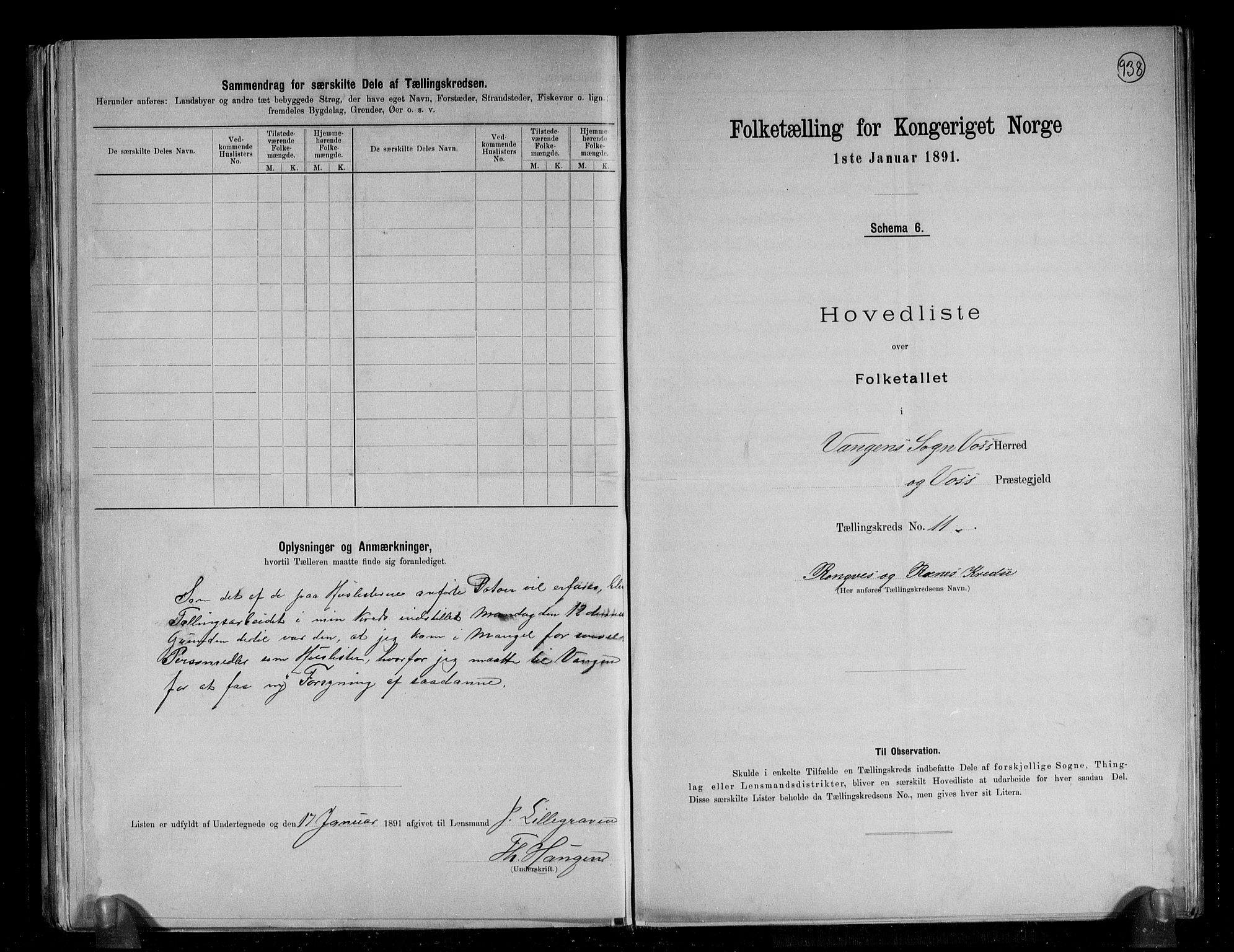 RA, 1891 census for 1235 Voss, 1891, p. 30