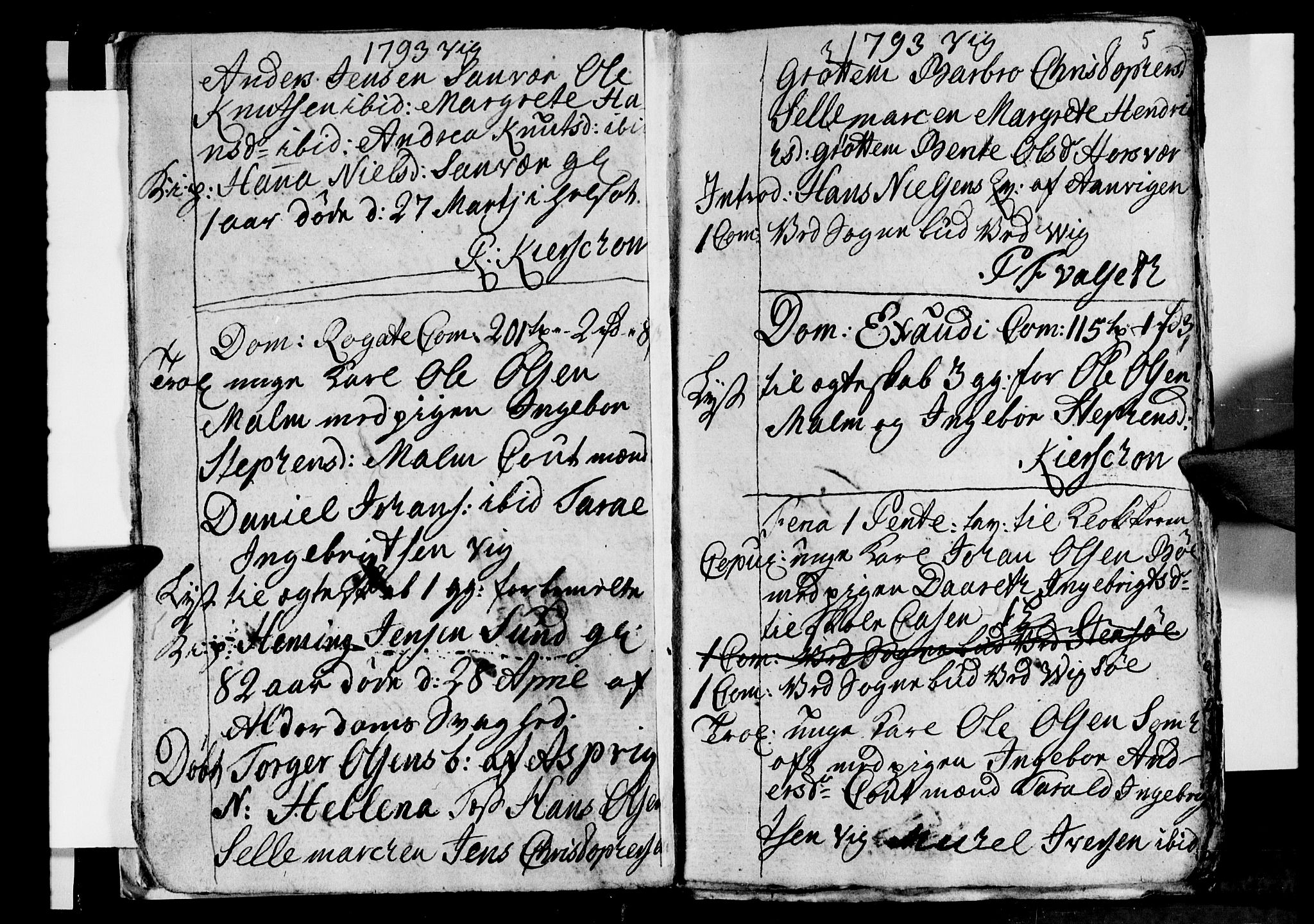 Ministerialprotokoller, klokkerbøker og fødselsregistre - Nordland, AV/SAT-A-1459/812/L0184: Parish register (copy) no. 812C02, 1793-1809, p. 5