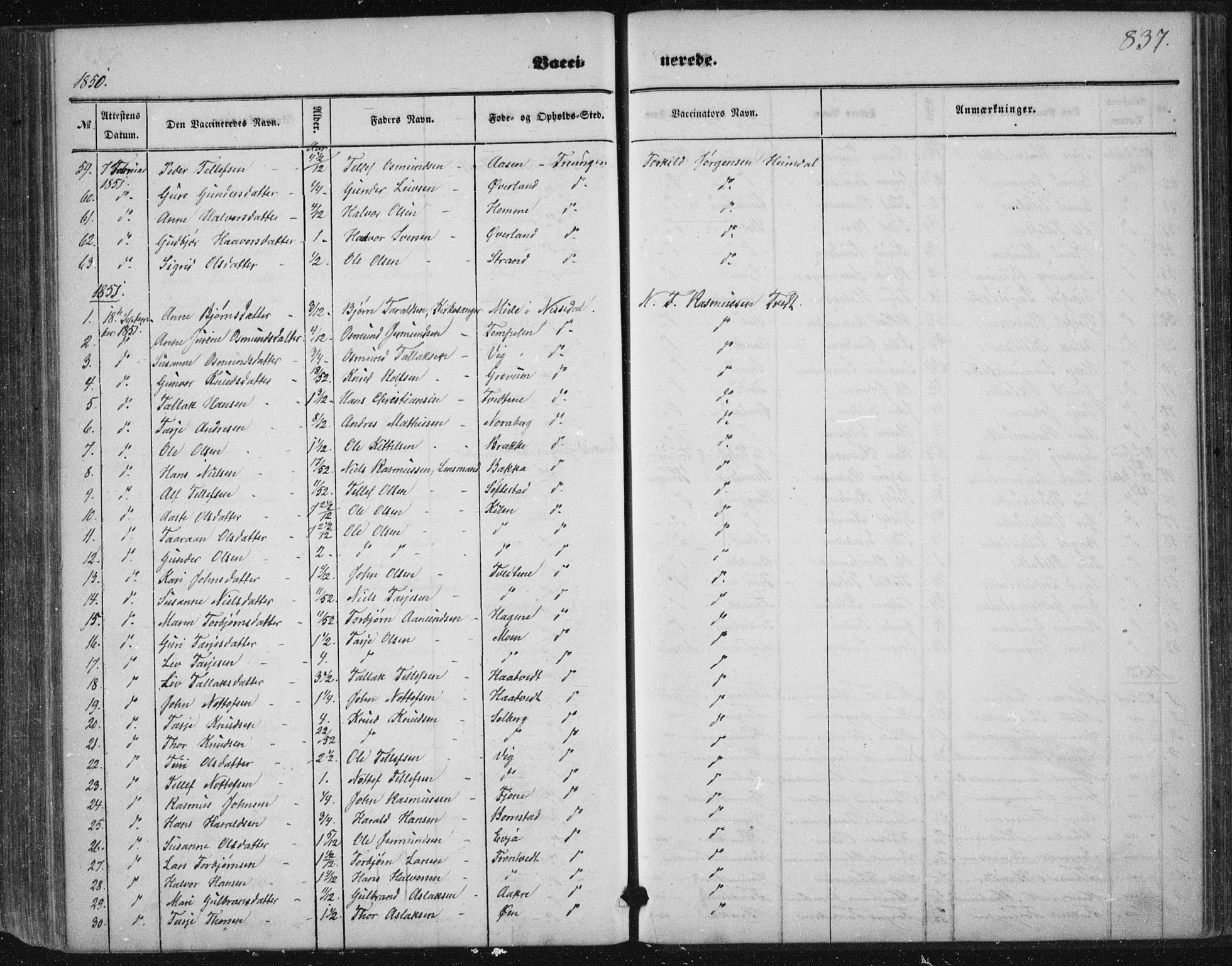 Nissedal kirkebøker, SAKO/A-288/F/Fa/L0003: Parish register (official) no. I 3, 1846-1870, p. 836-837