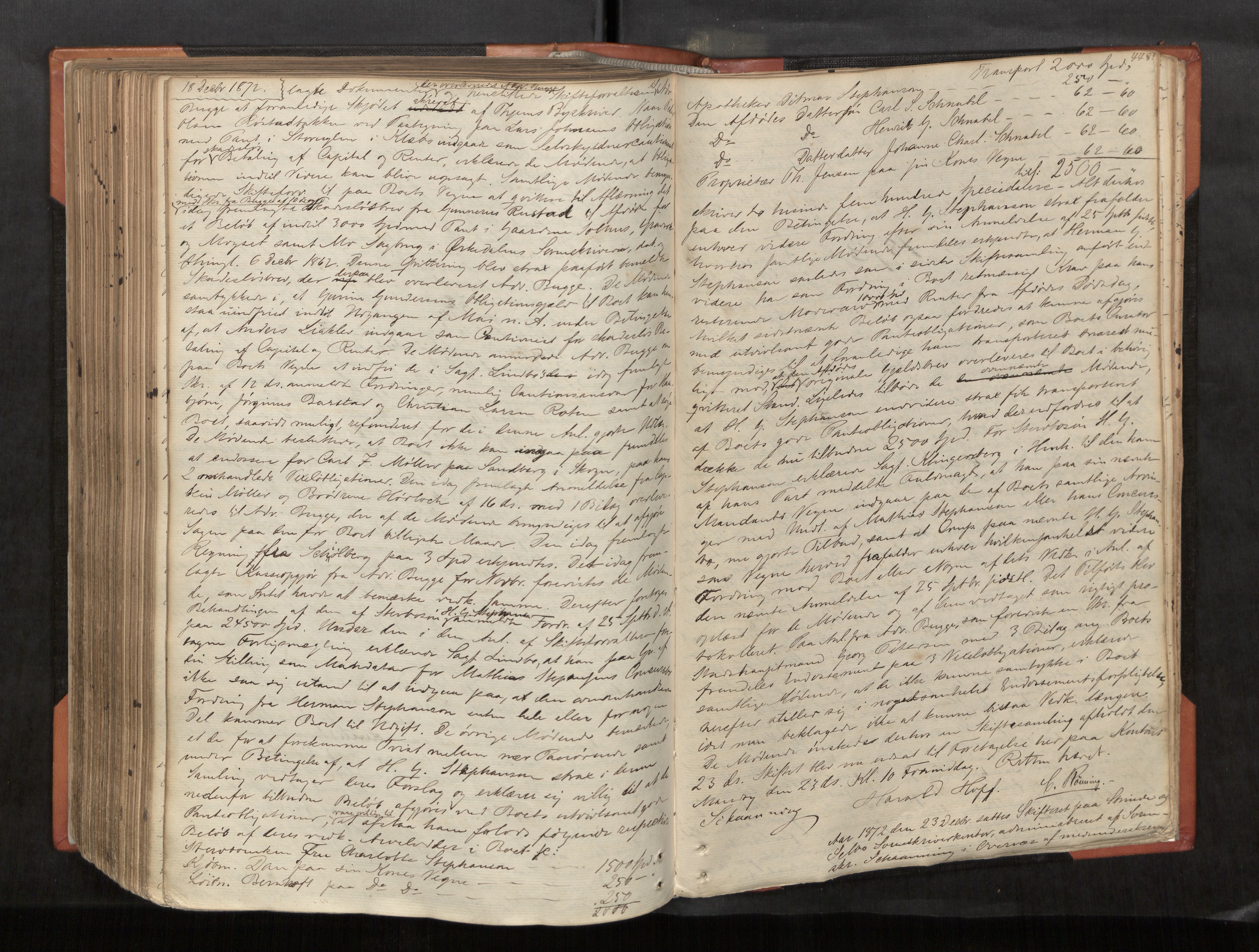 Strinda og Selbu sorenskriveri, AV/SAT-A-0015/3/3B/L0003: Skifteforhandlingsprot. 3 3, 1856-1874, p. 448