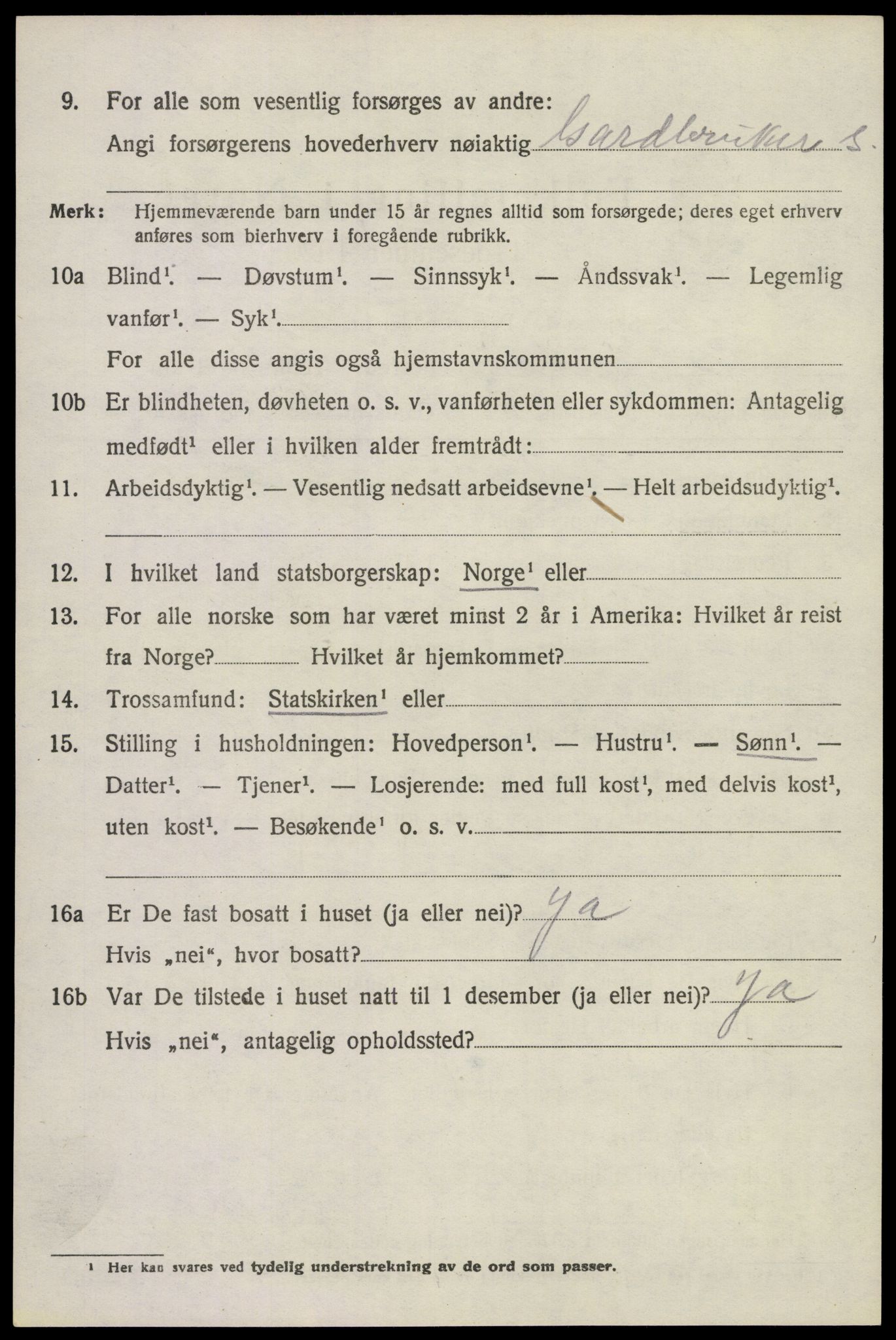 SAKO, 1920 census for Lardal, 1920, p. 4396