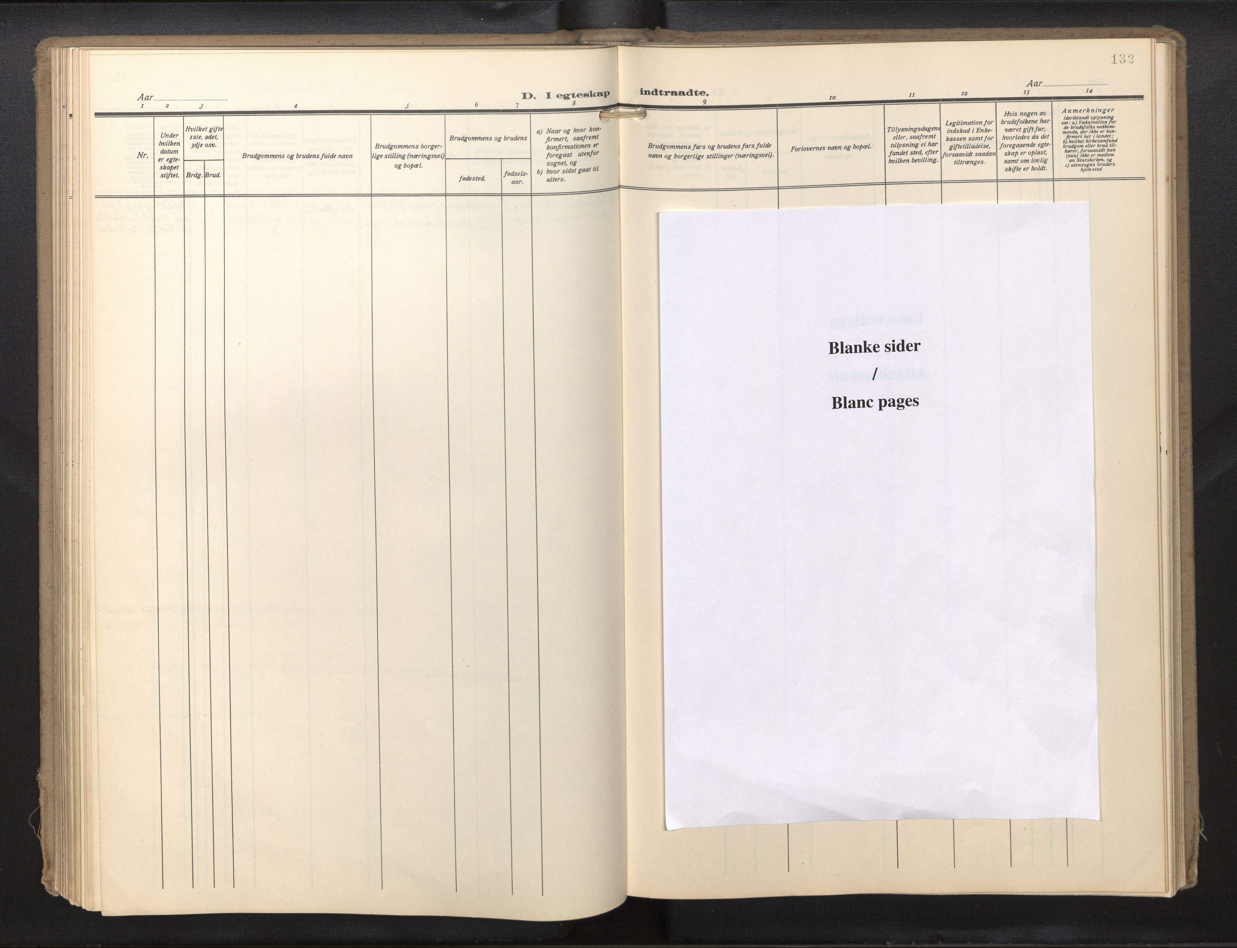 Den norske sjømannsmisjon i utlandet/Hollandske havner (Amsterdam-Rotterdam-Europort), SAB/SAB/PA-0106/H/Ha/Haa/L0004: Parish register (official) no. A 1, 1928-1956, p. 131b-132a