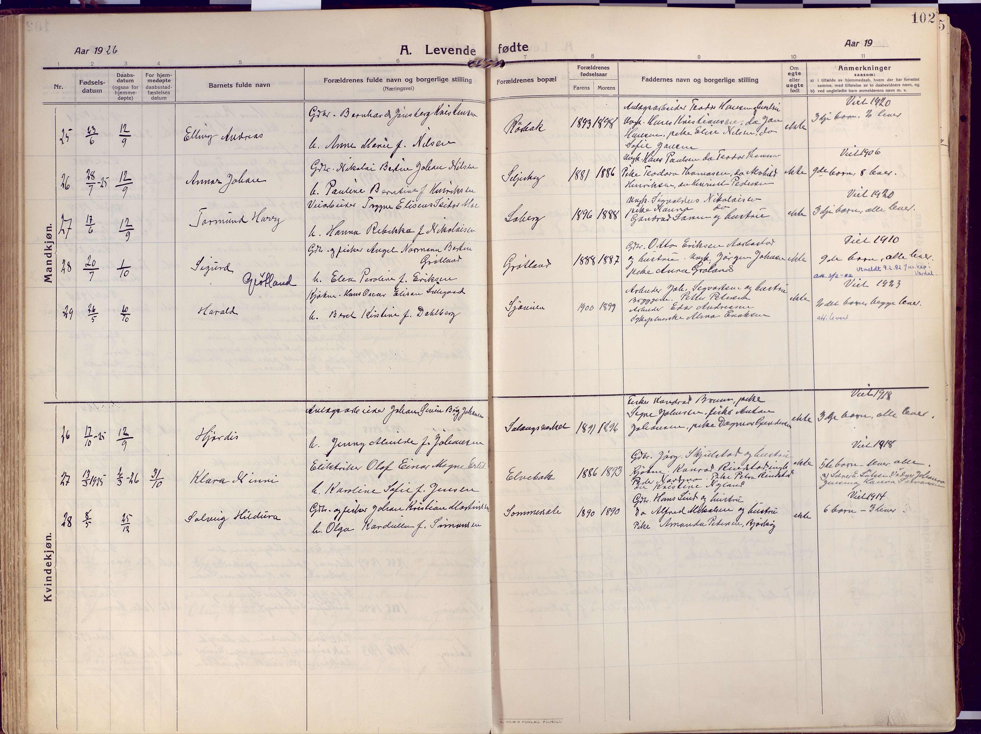 Salangen sokneprestembete, SATØ/S-1324/H/Ha/L0004kirke: Parish register (official) no. 4, 1912-1927, p. 102