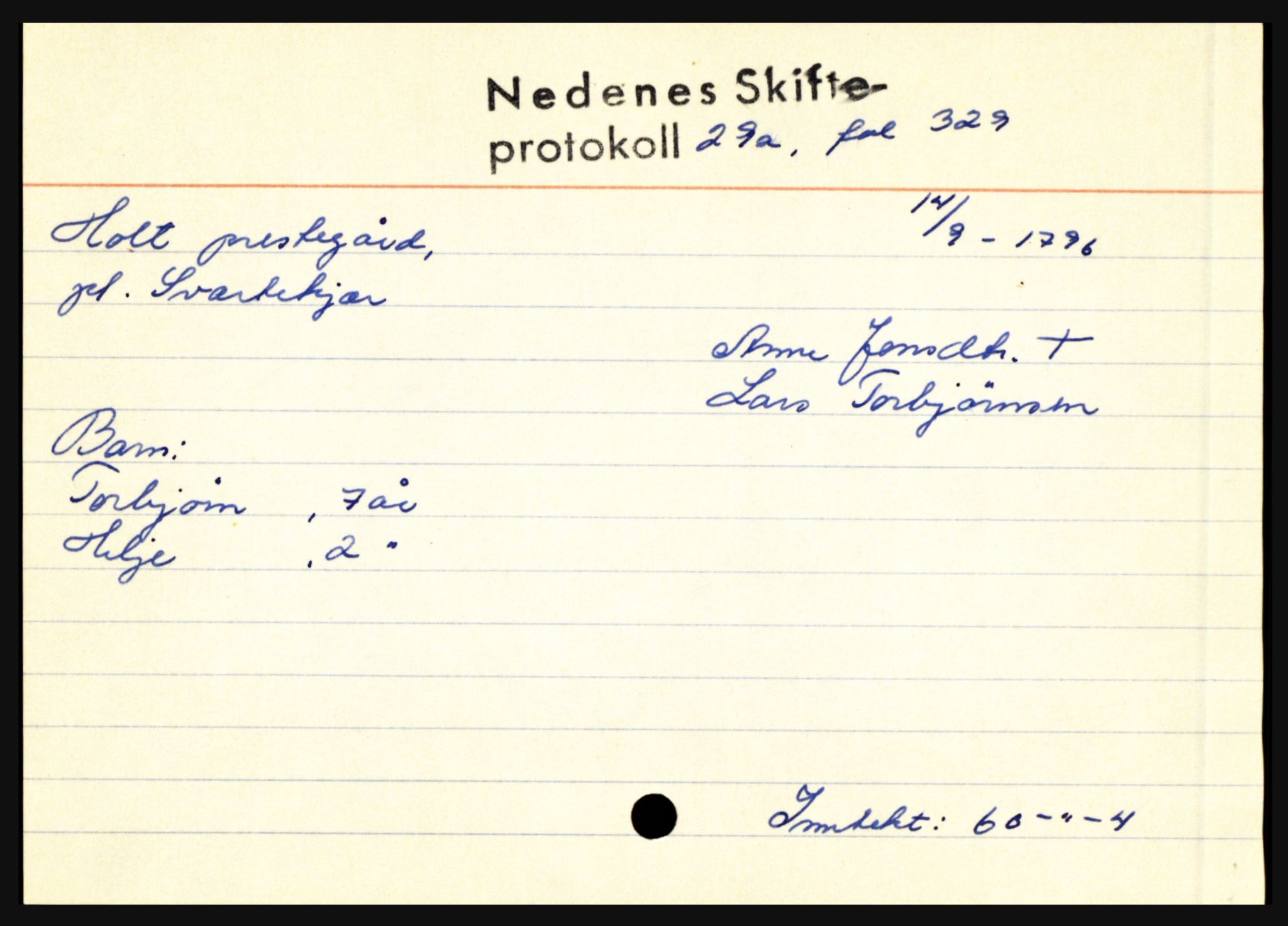 Nedenes sorenskriveri før 1824, AV/SAK-1221-0007/H, p. 12555