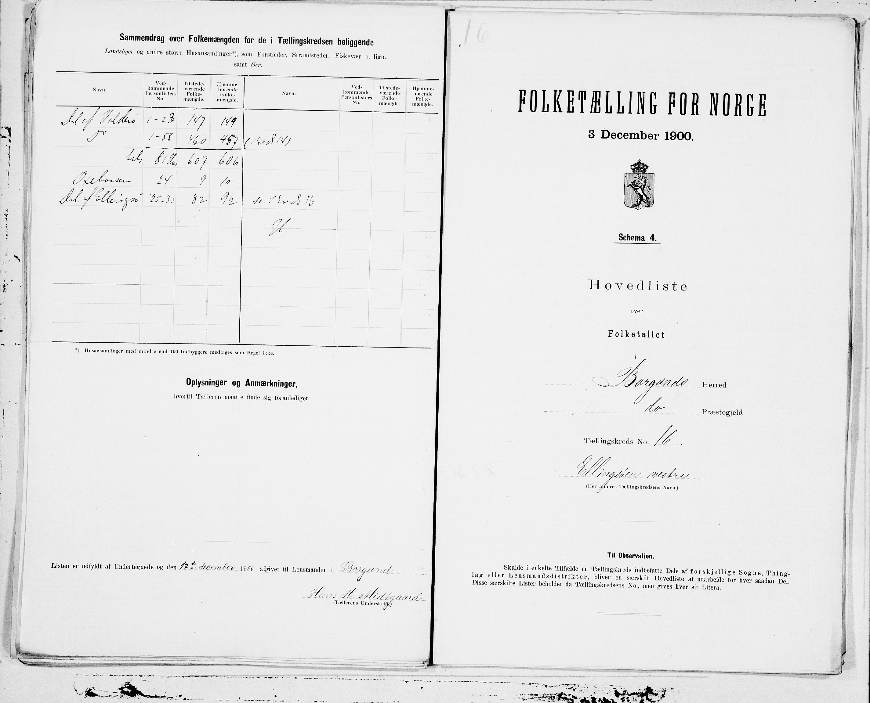 SAT, 1900 census for Borgund, 1900, p. 32