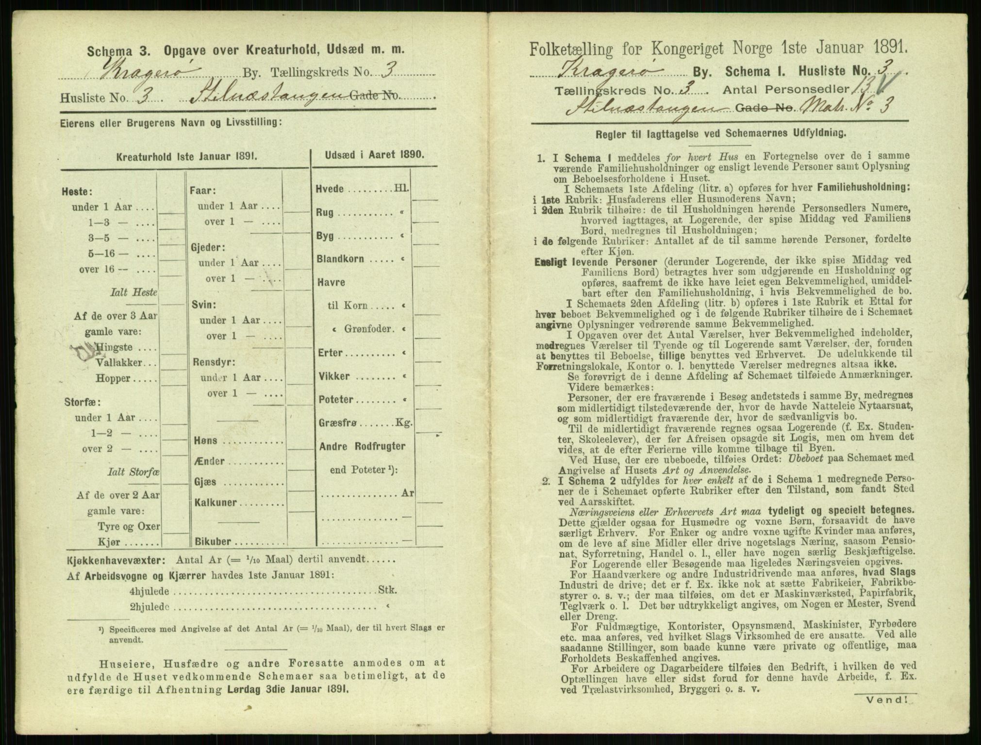 RA, 1891 census for 0801 Kragerø, 1891, p. 340