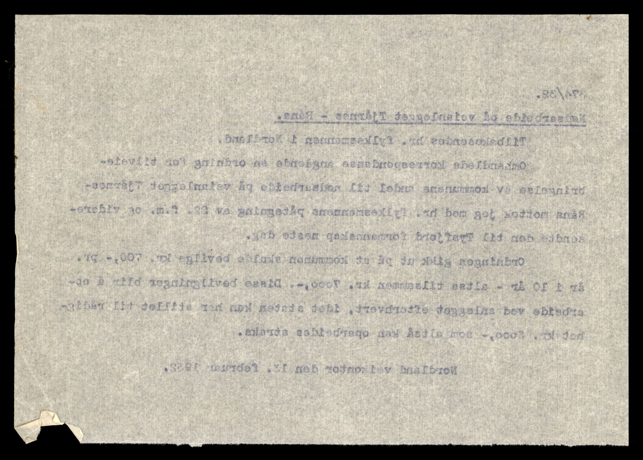 Nordland vegkontor, AV/SAT-A-4181/F/Fa/L0031: Tysfjord/Ballangen/Tjeldsund, 1882-1969, p. 1401