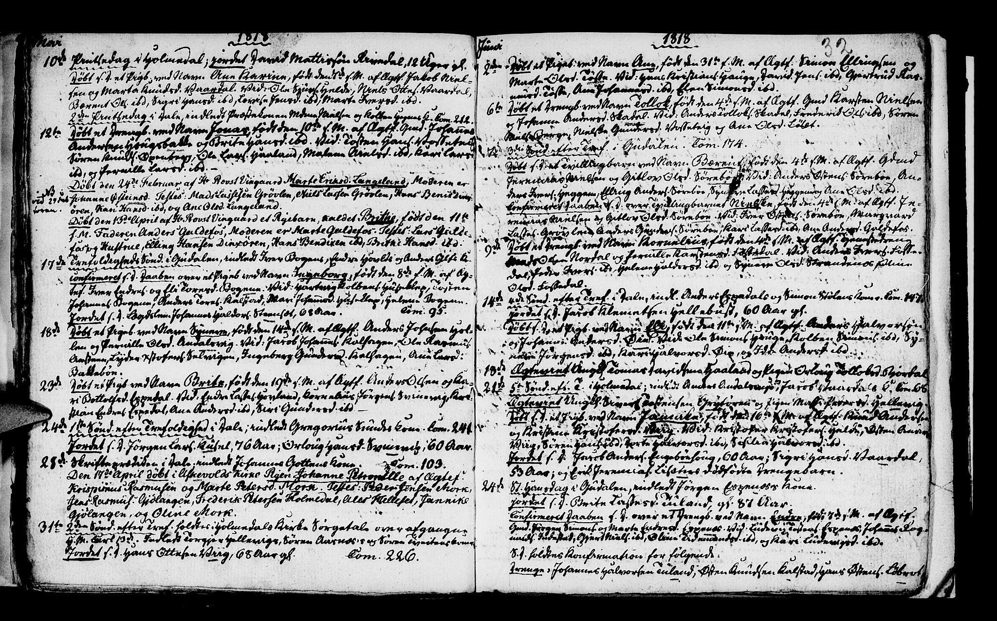 Fjaler sokneprestembete, SAB/A-79801/H/Haa/Haaa/L0004: Parish register (official) no. A 4, 1814-1821, p. 32