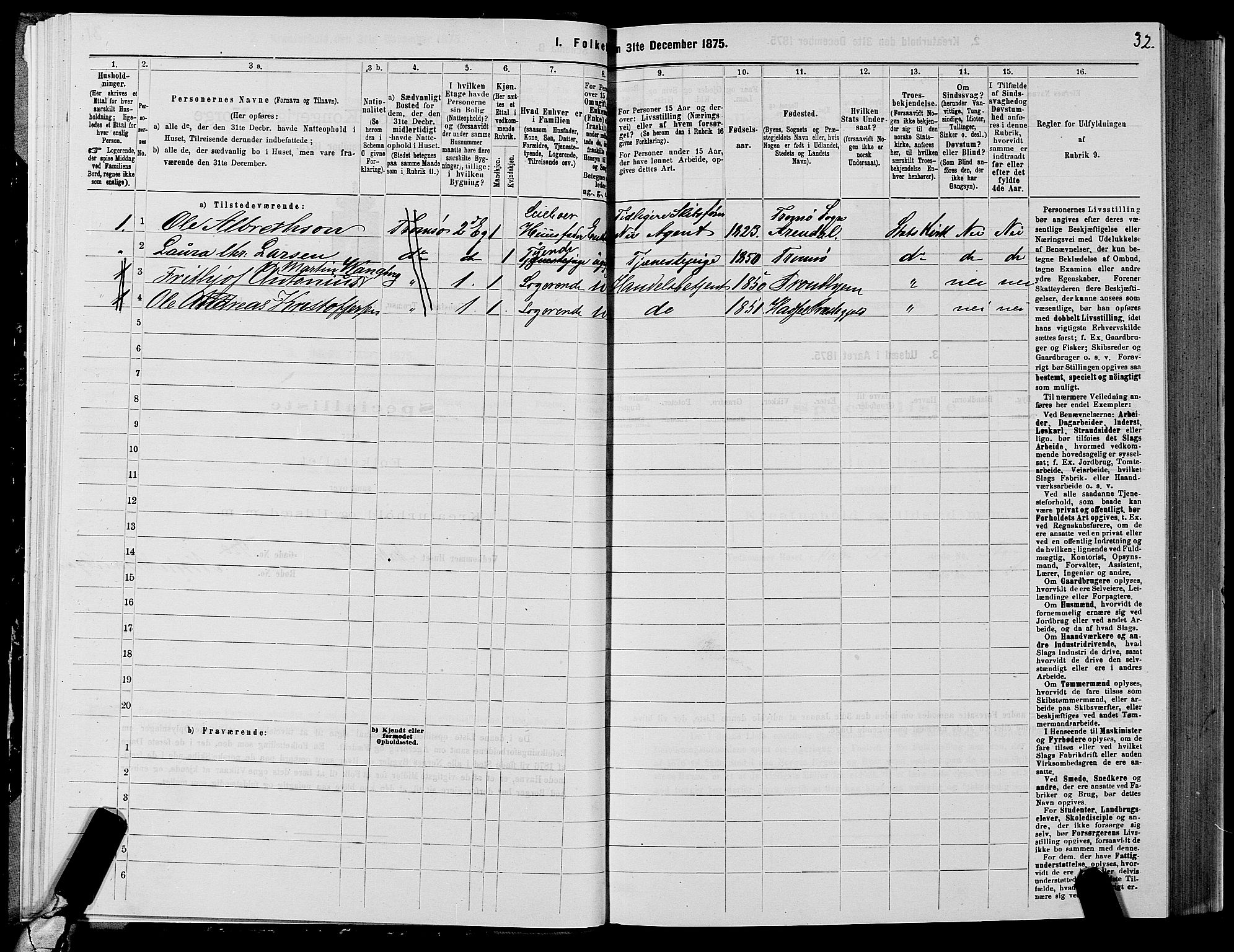 SATØ, 1875 census for 1902P Tromsø, 1875, p. 2032