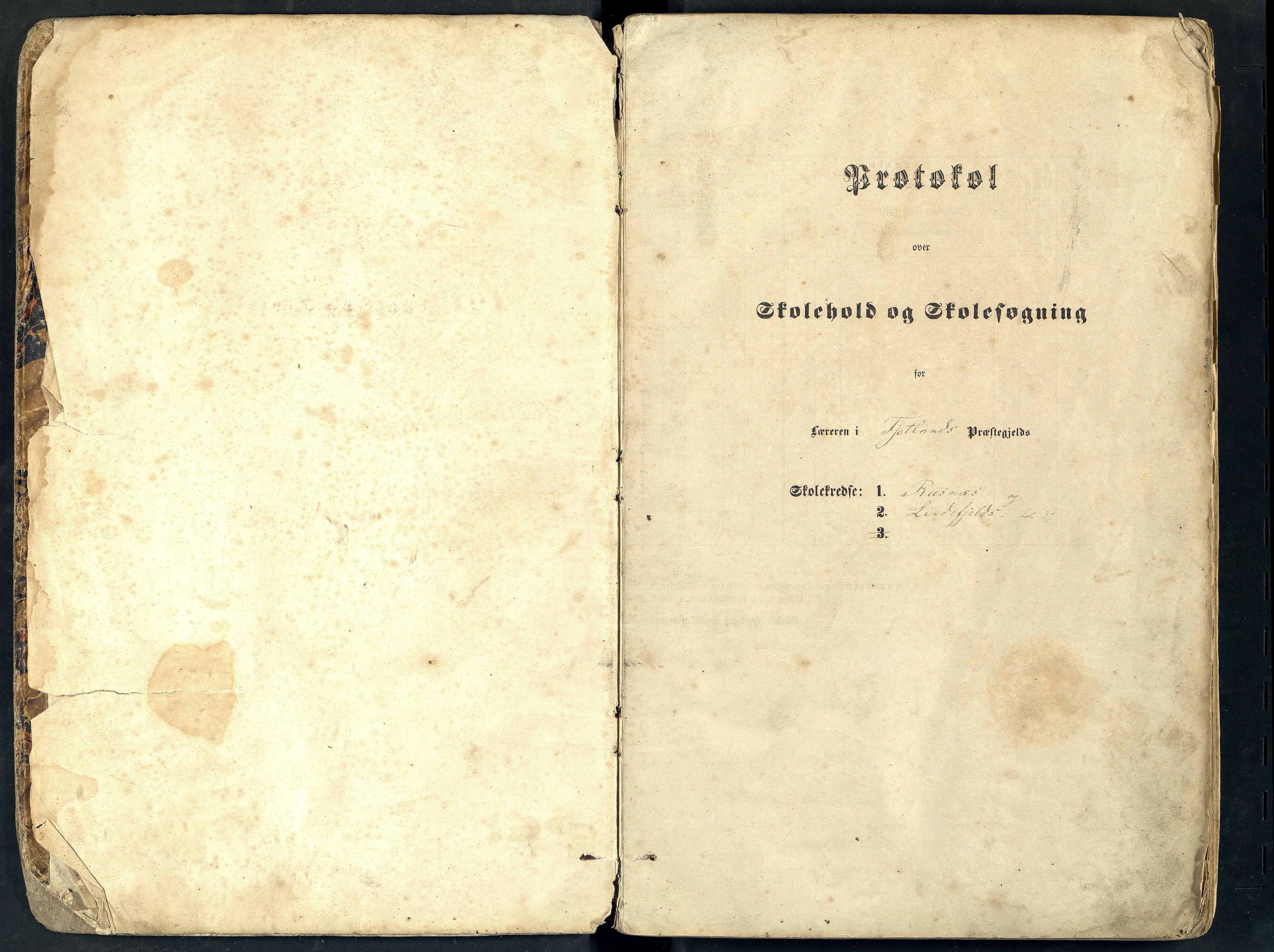 Fjotland kommune - Risnes Skole, ARKSOR/1037FJ556/H/L0002: Skoleprotokoll, også Lindefjell skole, 1874-1890