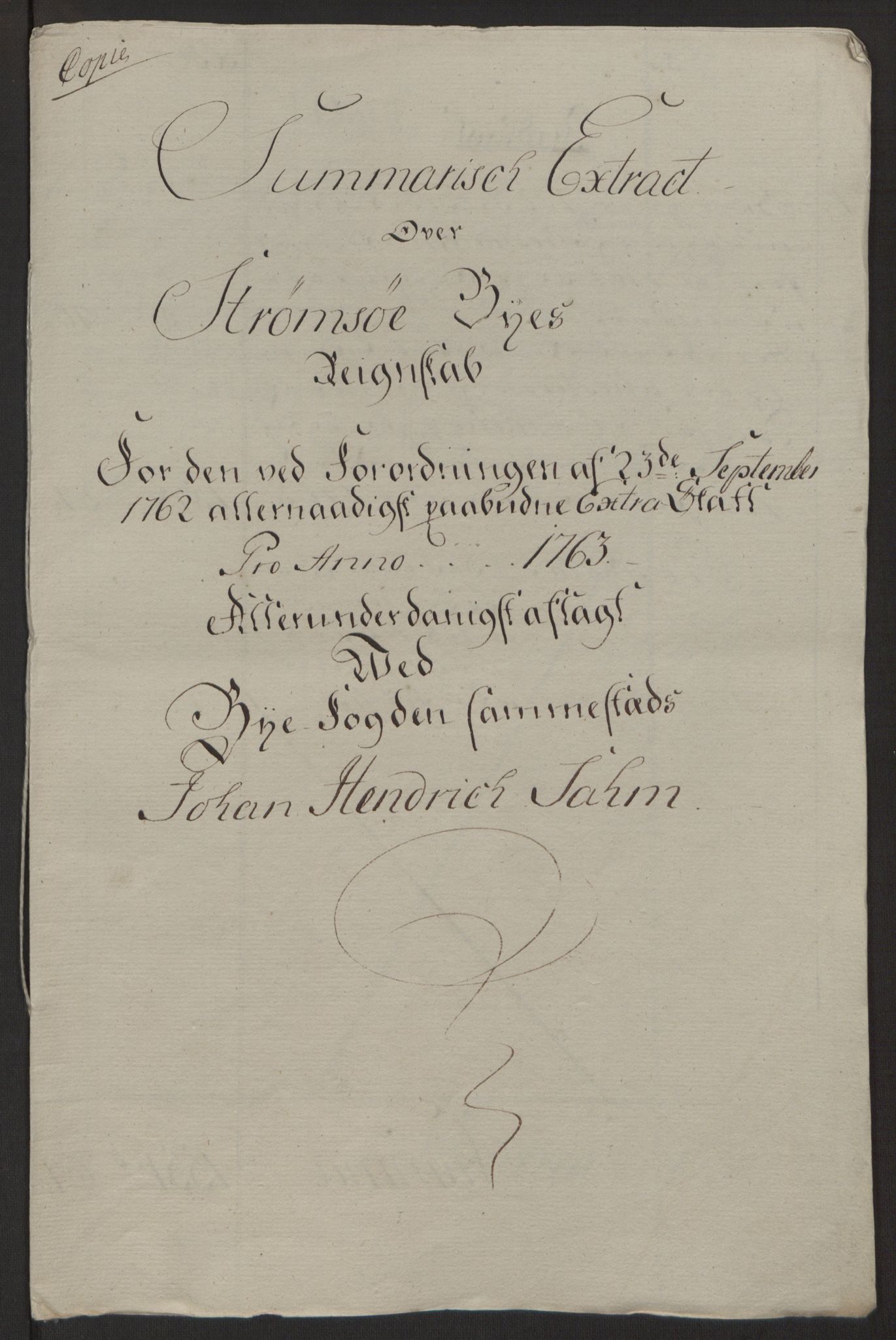 Rentekammeret inntil 1814, Reviderte regnskaper, Byregnskaper, AV/RA-EA-4066/R/Rg/L0144/0001: [G4] Kontribusjonsregnskap / Ekstraskatt, 1762-1767, p. 77