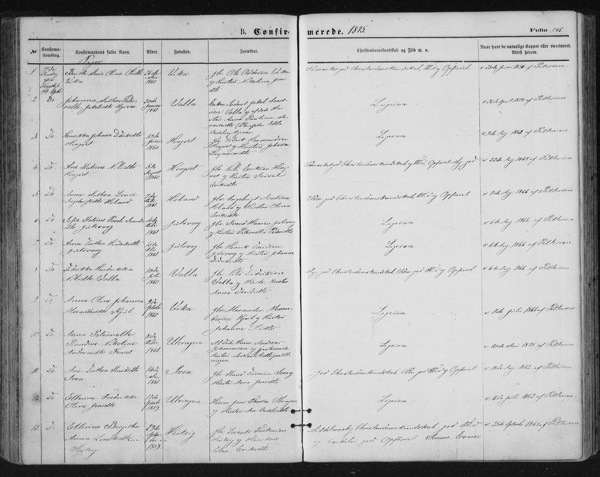 Ministerialprotokoller, klokkerbøker og fødselsregistre - Nordland, AV/SAT-A-1459/816/L0241: Parish register (official) no. 816A07, 1870-1885, p. 145