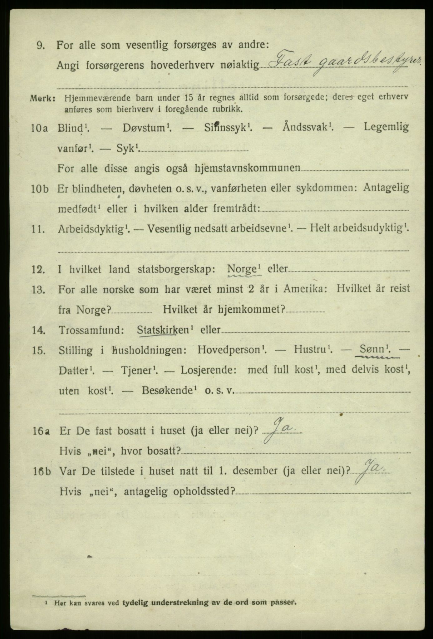 SAB, 1920 census for Fana, 1920, p. 19724