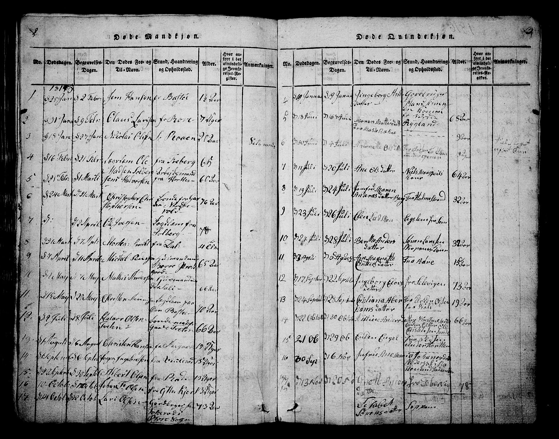 Borre kirkebøker, SAKO/A-338/G/Ga/L0001: Parish register (copy) no. I 1, 1815-1851, p. 2-3