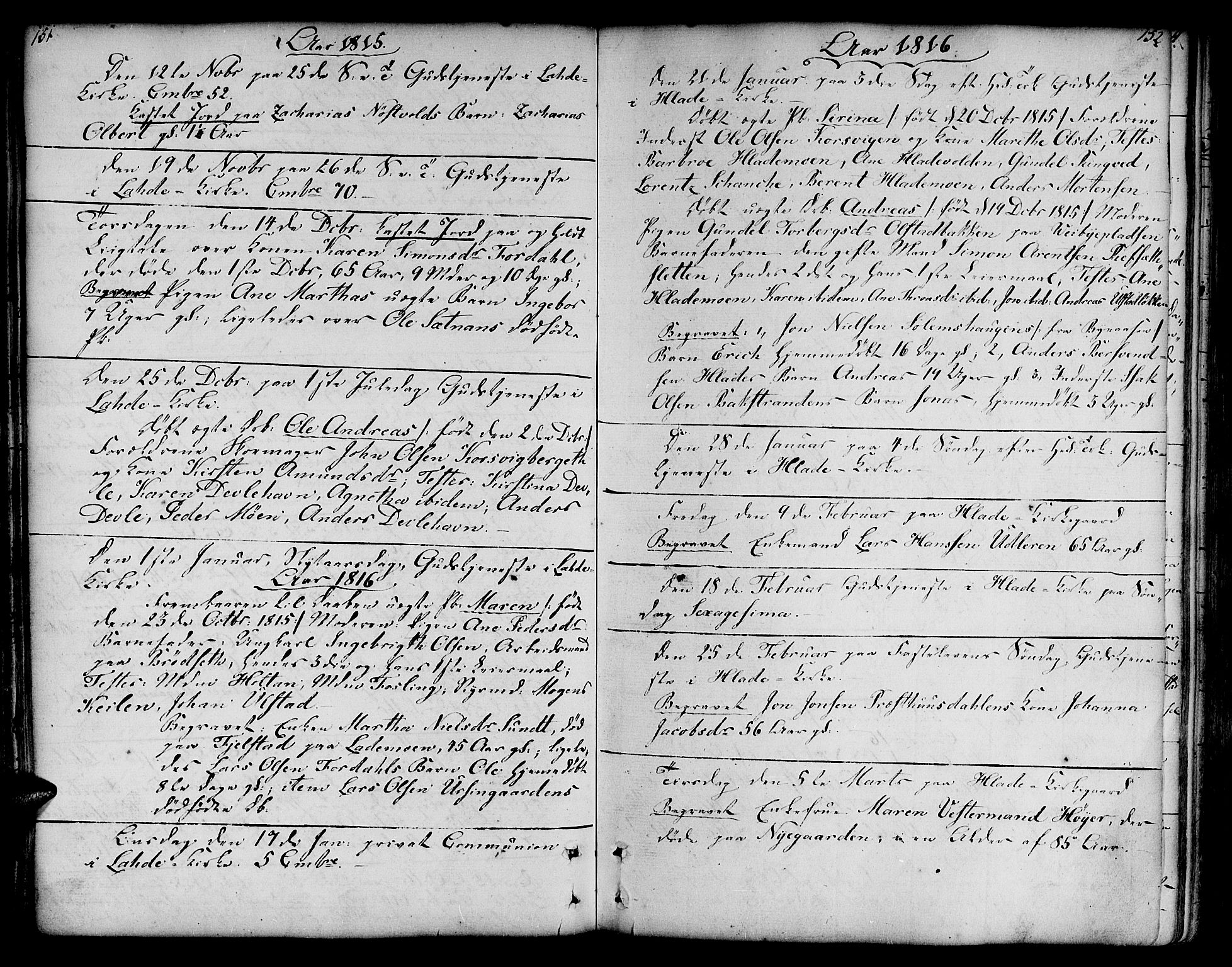 Ministerialprotokoller, klokkerbøker og fødselsregistre - Sør-Trøndelag, SAT/A-1456/606/L0280: Parish register (official) no. 606A02 /1, 1781-1817, p. 151-152
