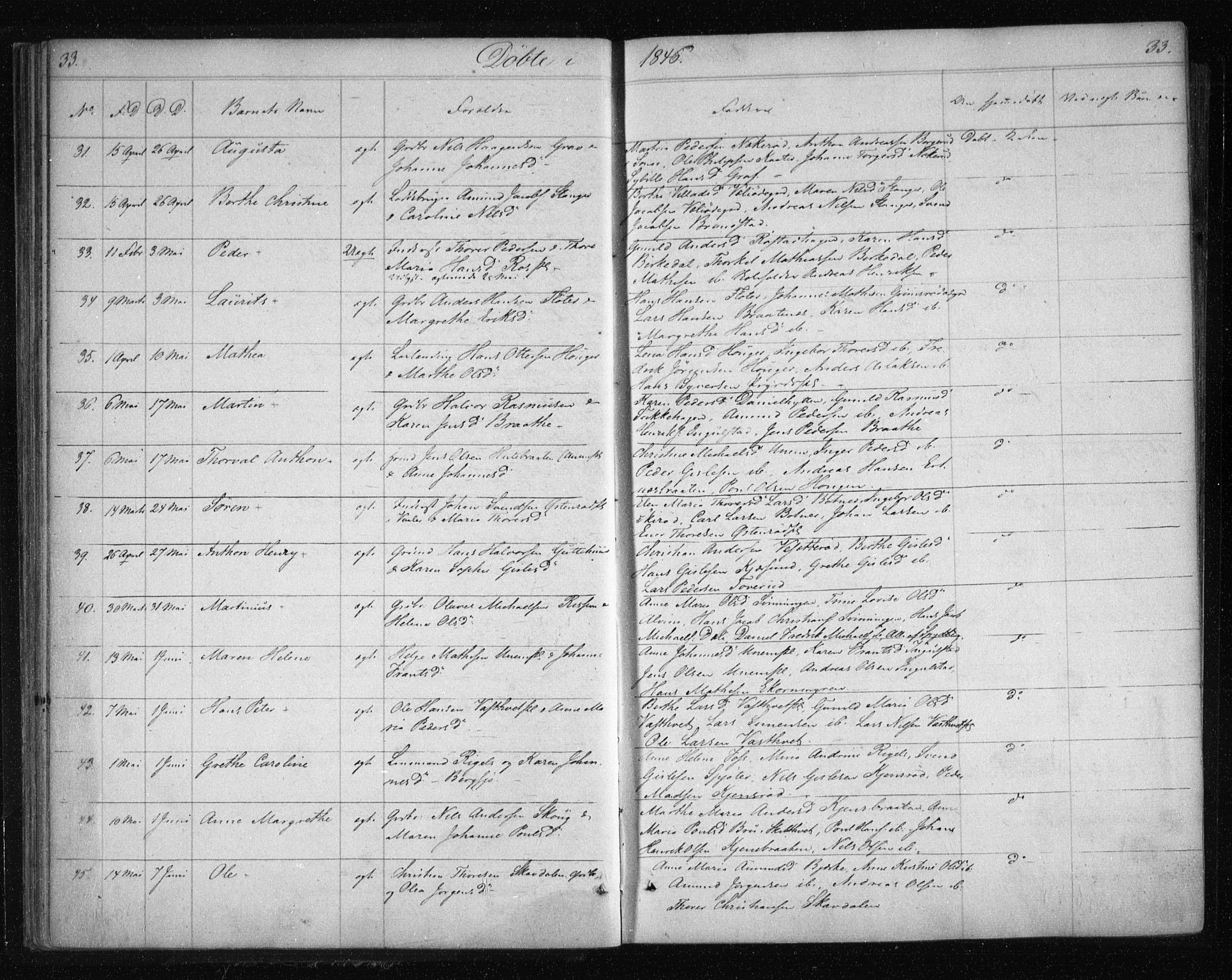 Våler prestekontor Kirkebøker, AV/SAO-A-11083/F/Fa/L0006: Parish register (official) no. I 6, 1840-1861, p. 33
