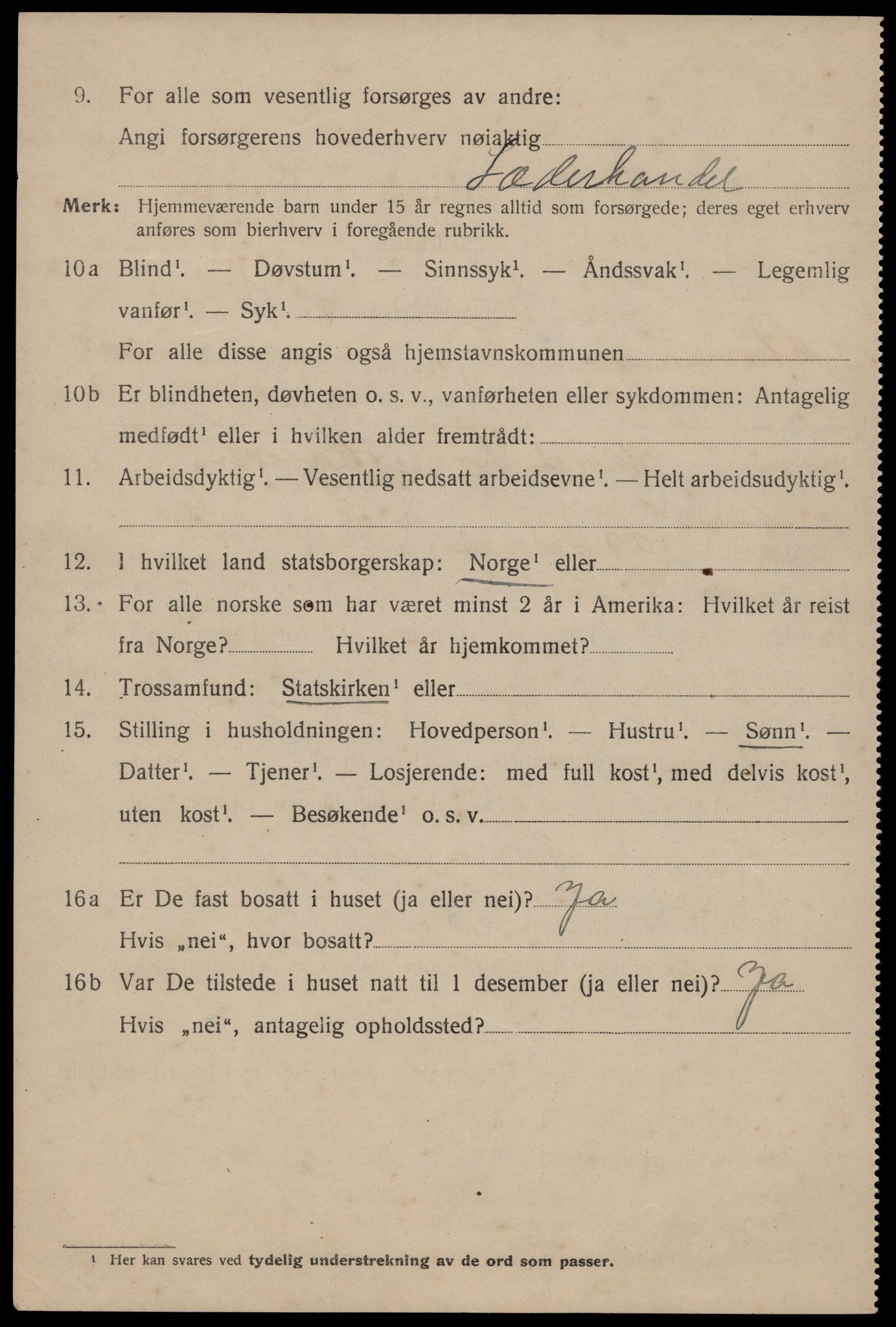 SAST, 1920 census for Stavanger, 1920, p. 73867