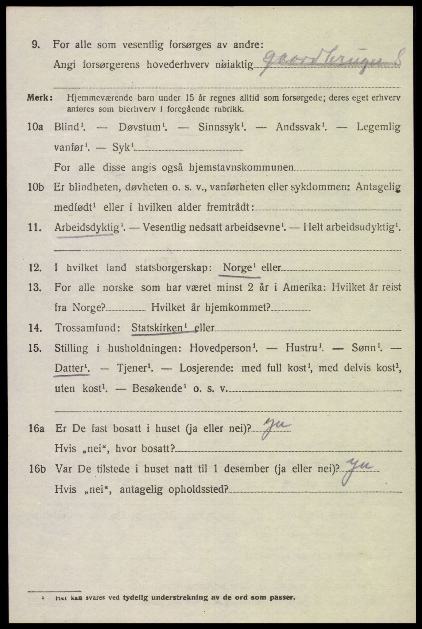 SAK, 1920 census for Lista, 1920, p. 12956