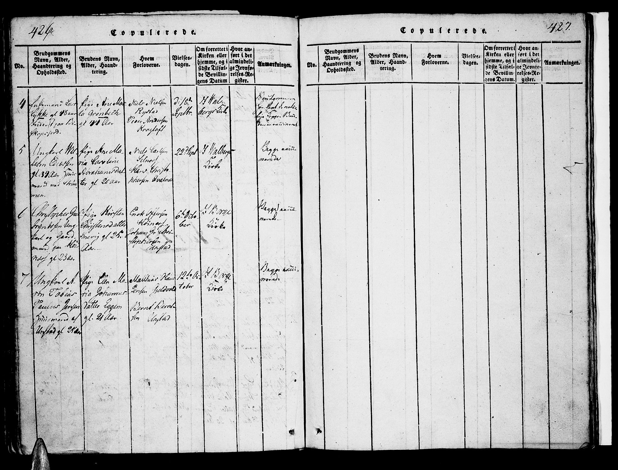 Ministerialprotokoller, klokkerbøker og fødselsregistre - Nordland, AV/SAT-A-1459/880/L1130: Parish register (official) no. 880A04, 1821-1843, p. 426-427