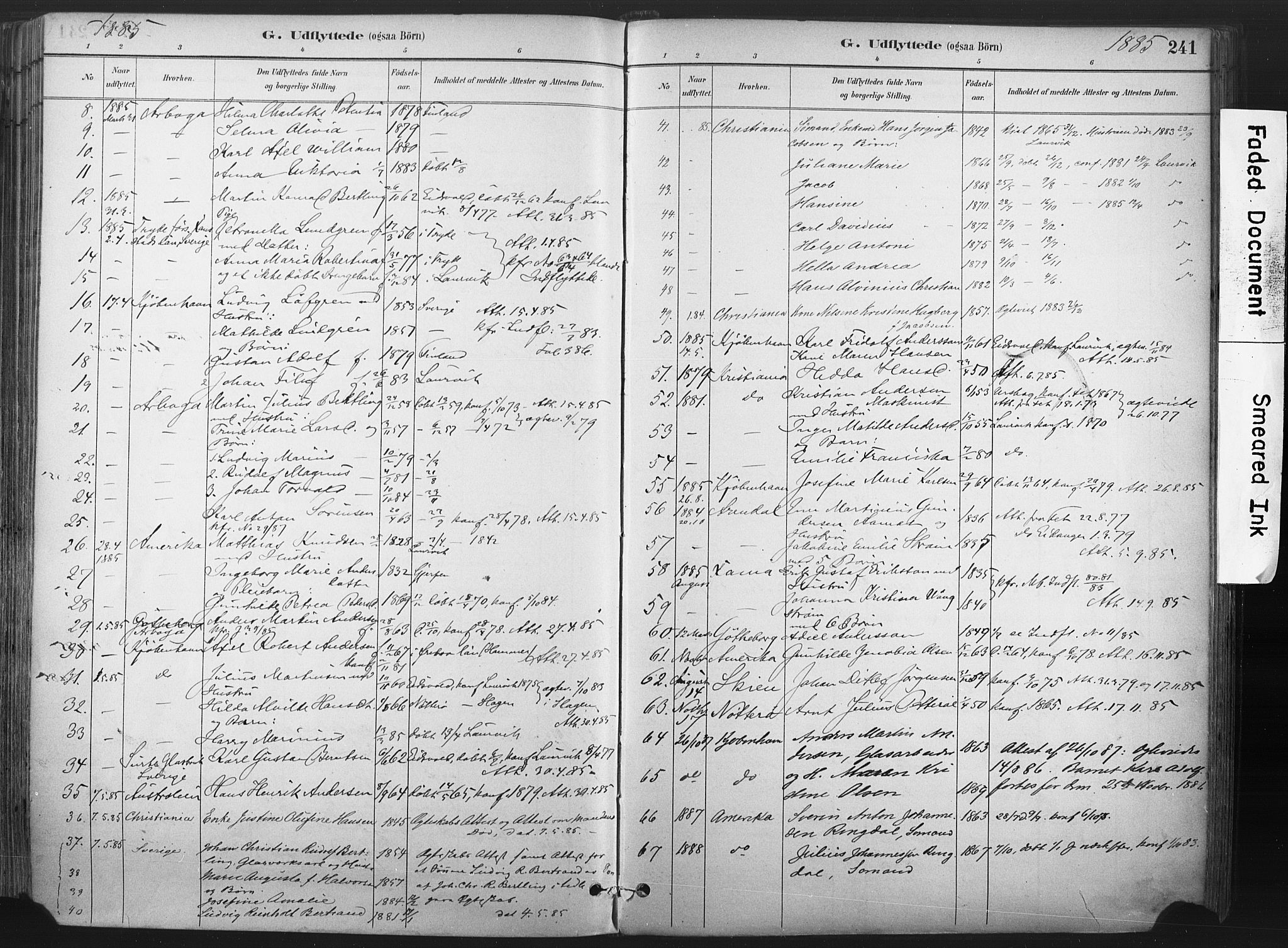 Larvik kirkebøker, SAKO/A-352/F/Fa/L0010: Parish register (official) no. I 10, 1884-1910, p. 241