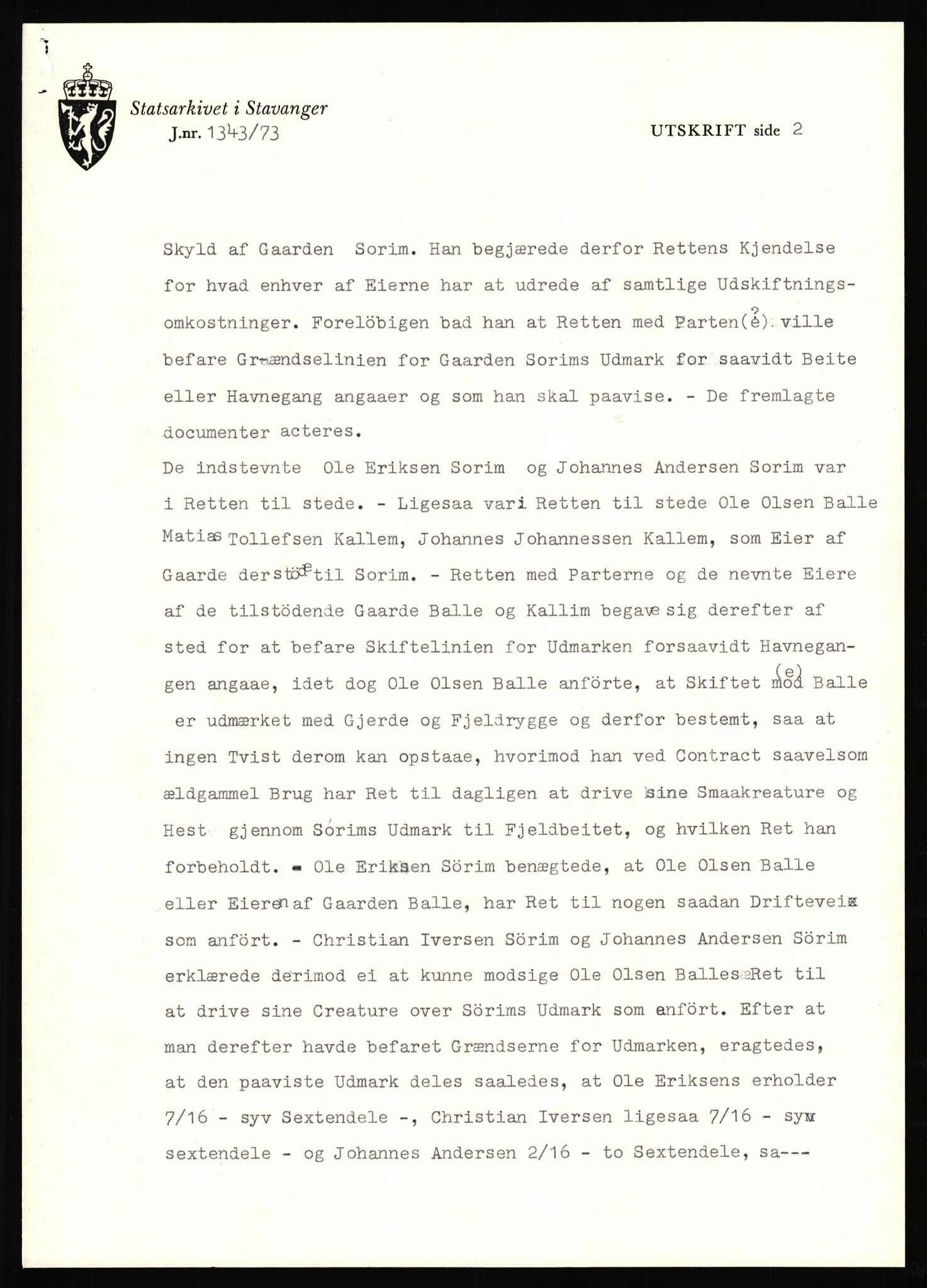 Statsarkivet i Stavanger, SAST/A-101971/03/Y/Yj/L0084: Avskrifter sortert etter gårdsnavn: Søiland - Sørhaug, 1750-1930, p. 471