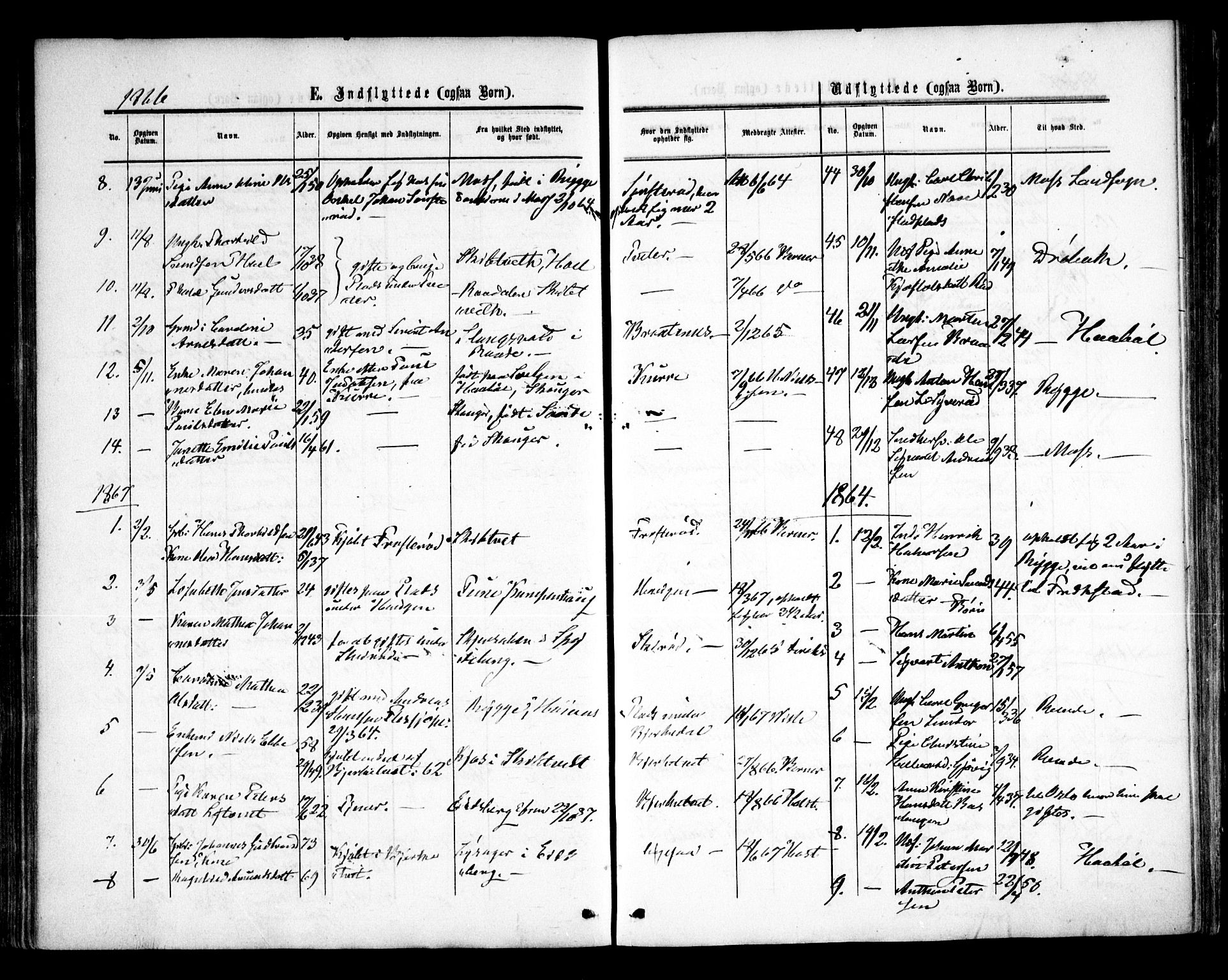 Våler prestekontor Kirkebøker, AV/SAO-A-11083/F/Fa/L0008: Parish register (official) no. I 8, 1862-1876