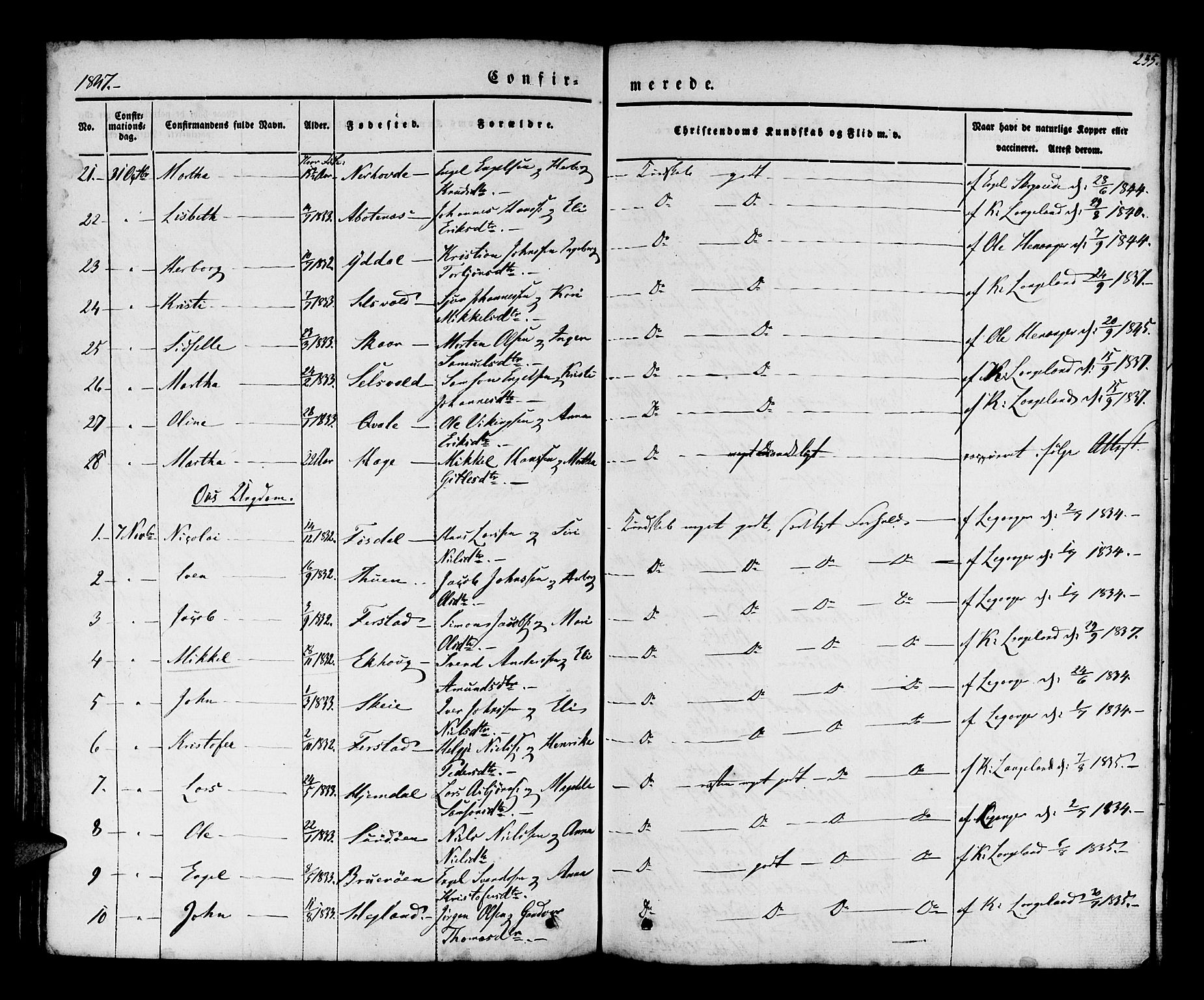 Os sokneprestembete, AV/SAB-A-99929: Parish register (official) no. A 15, 1839-1851, p. 235