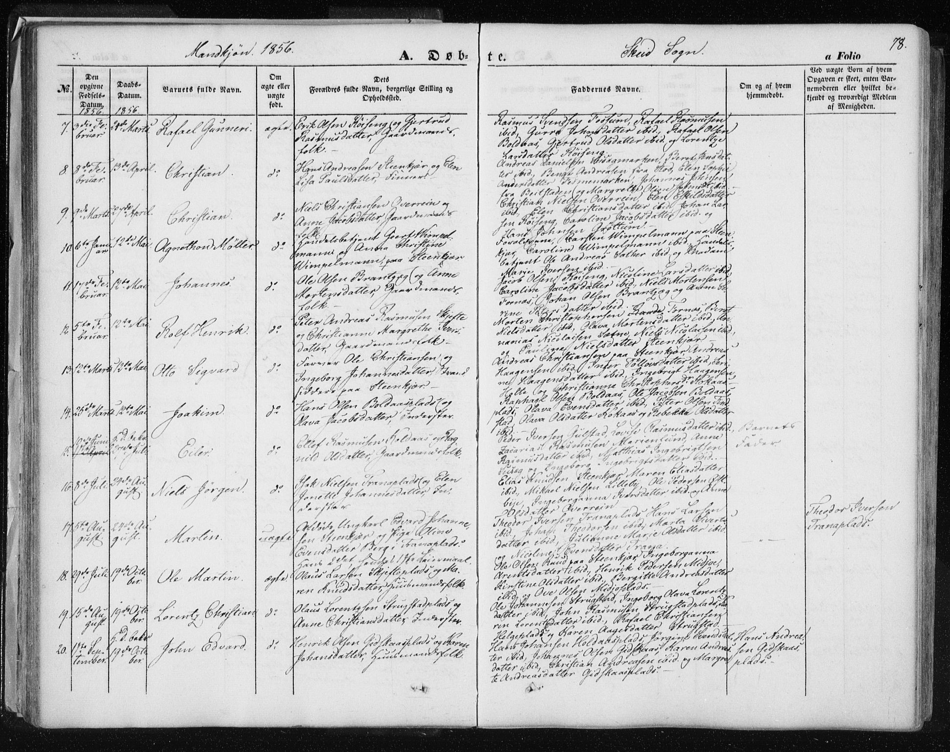 Ministerialprotokoller, klokkerbøker og fødselsregistre - Nord-Trøndelag, SAT/A-1458/735/L0342: Parish register (official) no. 735A07 /2, 1849-1862, p. 78