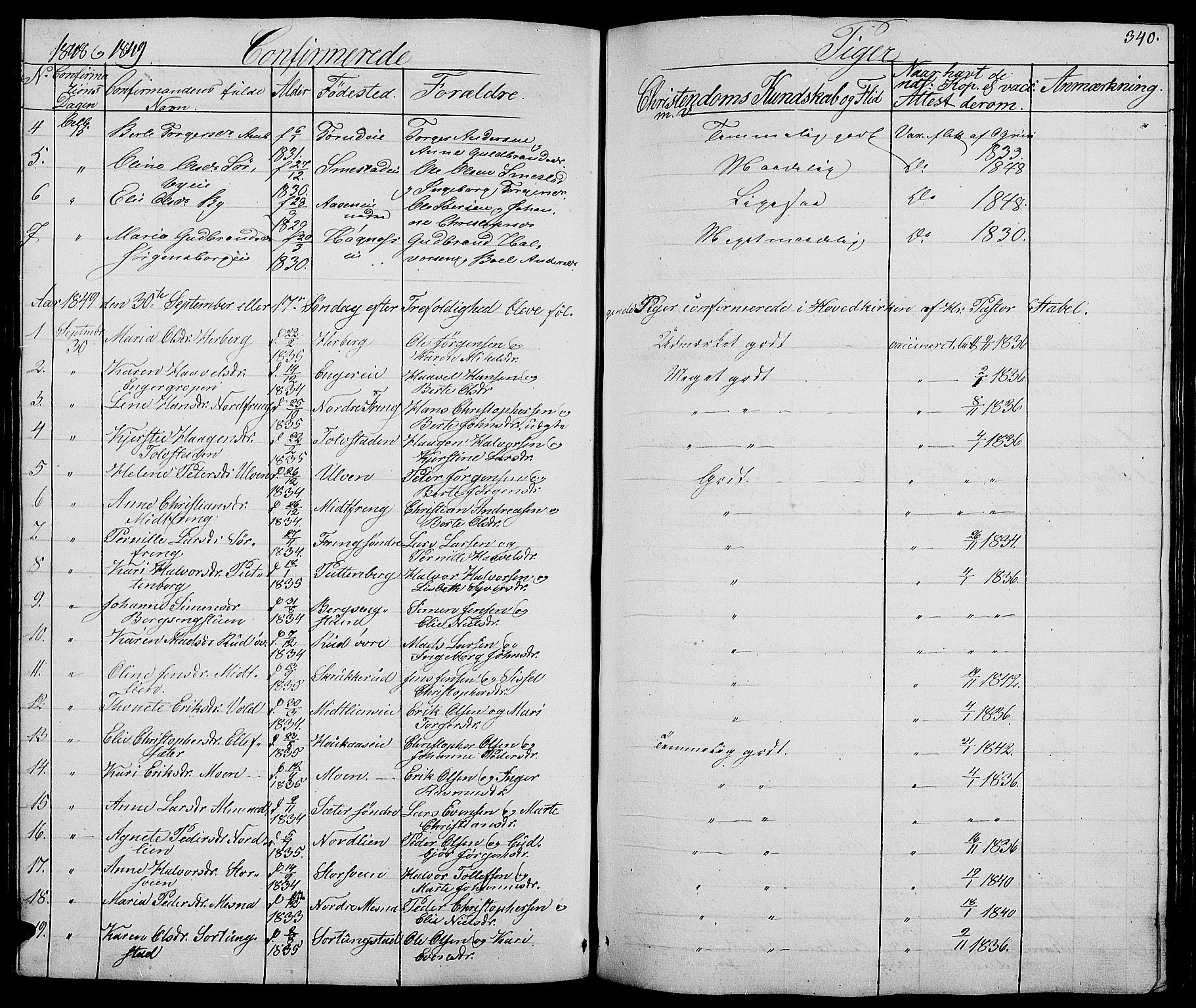 Ringsaker prestekontor, AV/SAH-PREST-014/L/La/L0005: Parish register (copy) no. 5, 1839-1850, p. 340