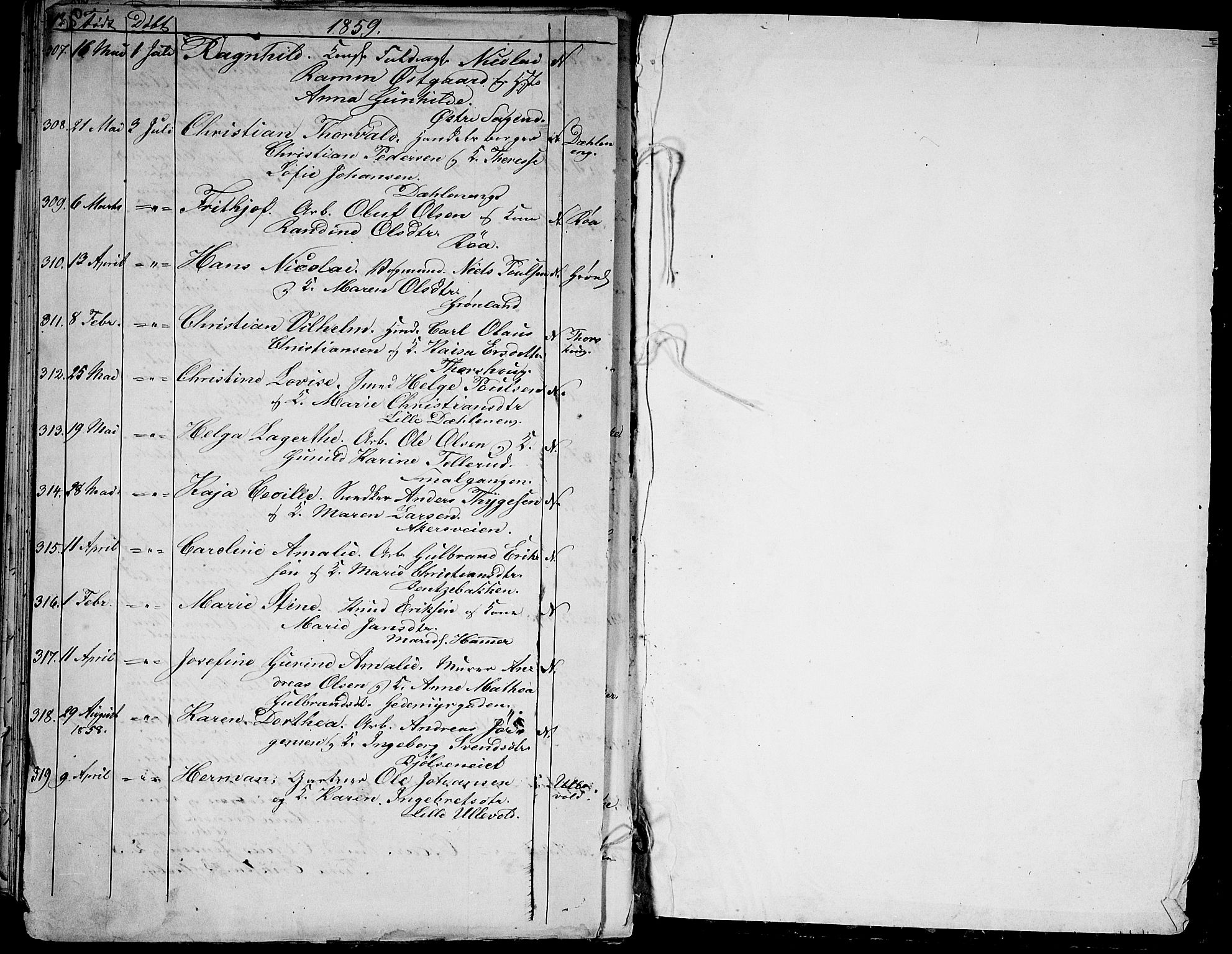 Aker prestekontor kirkebøker, SAO/A-10861/G/L0010: Parish register (copy) no. 10, 1852-1859, p. 250-251