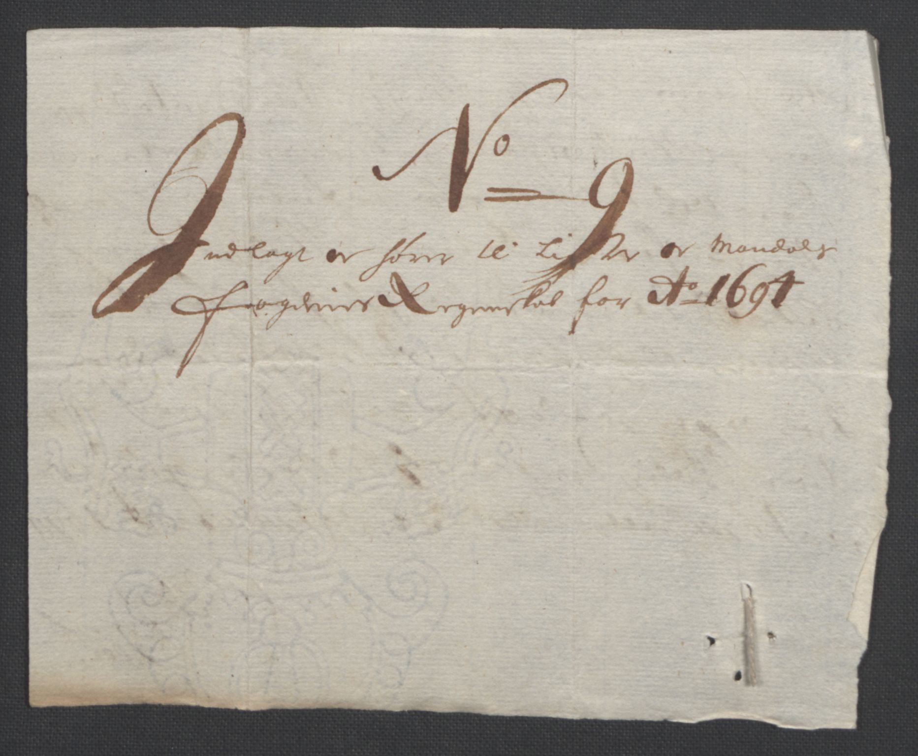 Rentekammeret inntil 1814, Reviderte regnskaper, Fogderegnskap, AV/RA-EA-4092/R43/L2545: Fogderegnskap Lista og Mandal, 1694-1695, p. 188