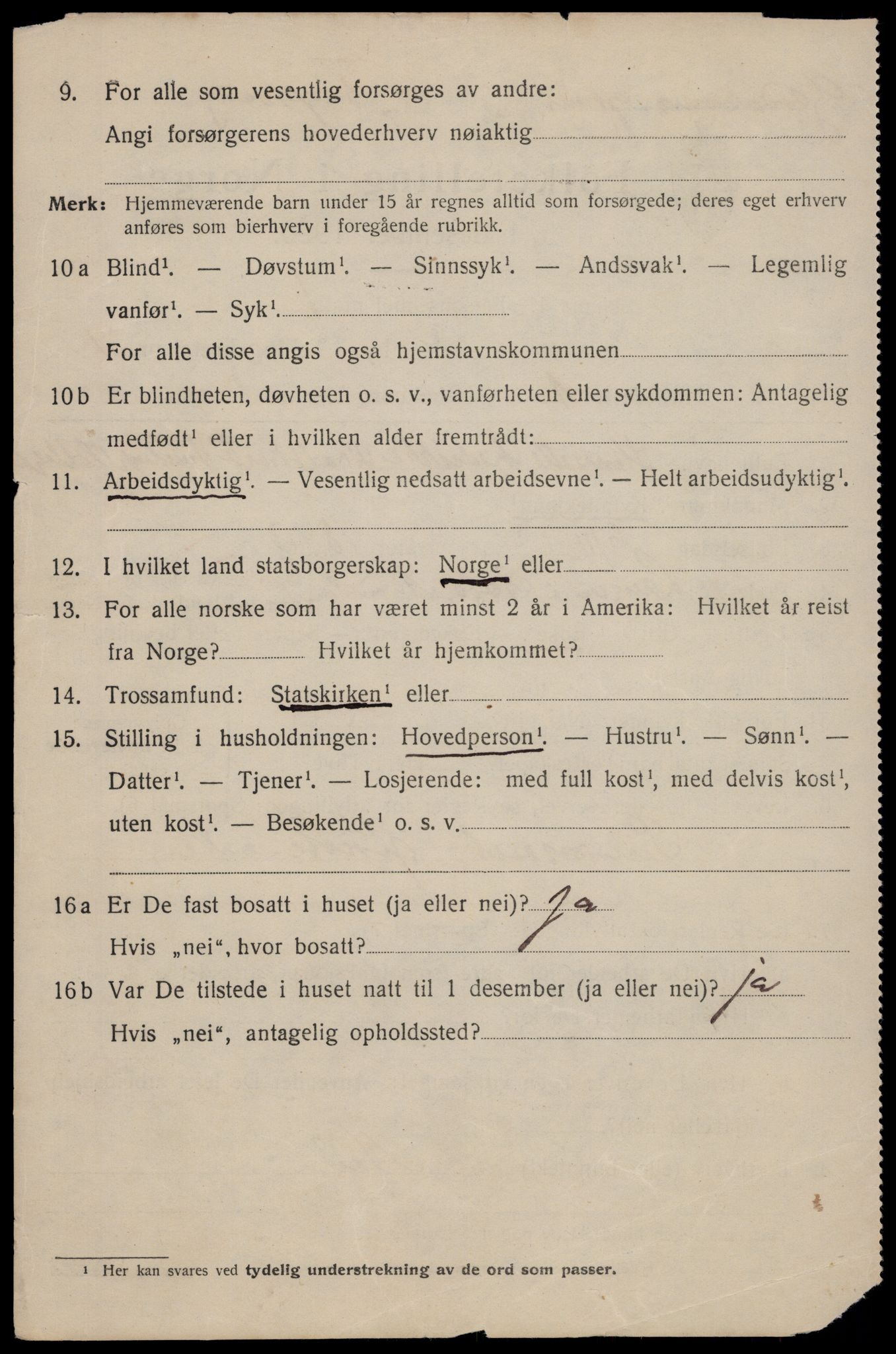 SAT, 1920 census for Trondheim, 1920, p. 139457
