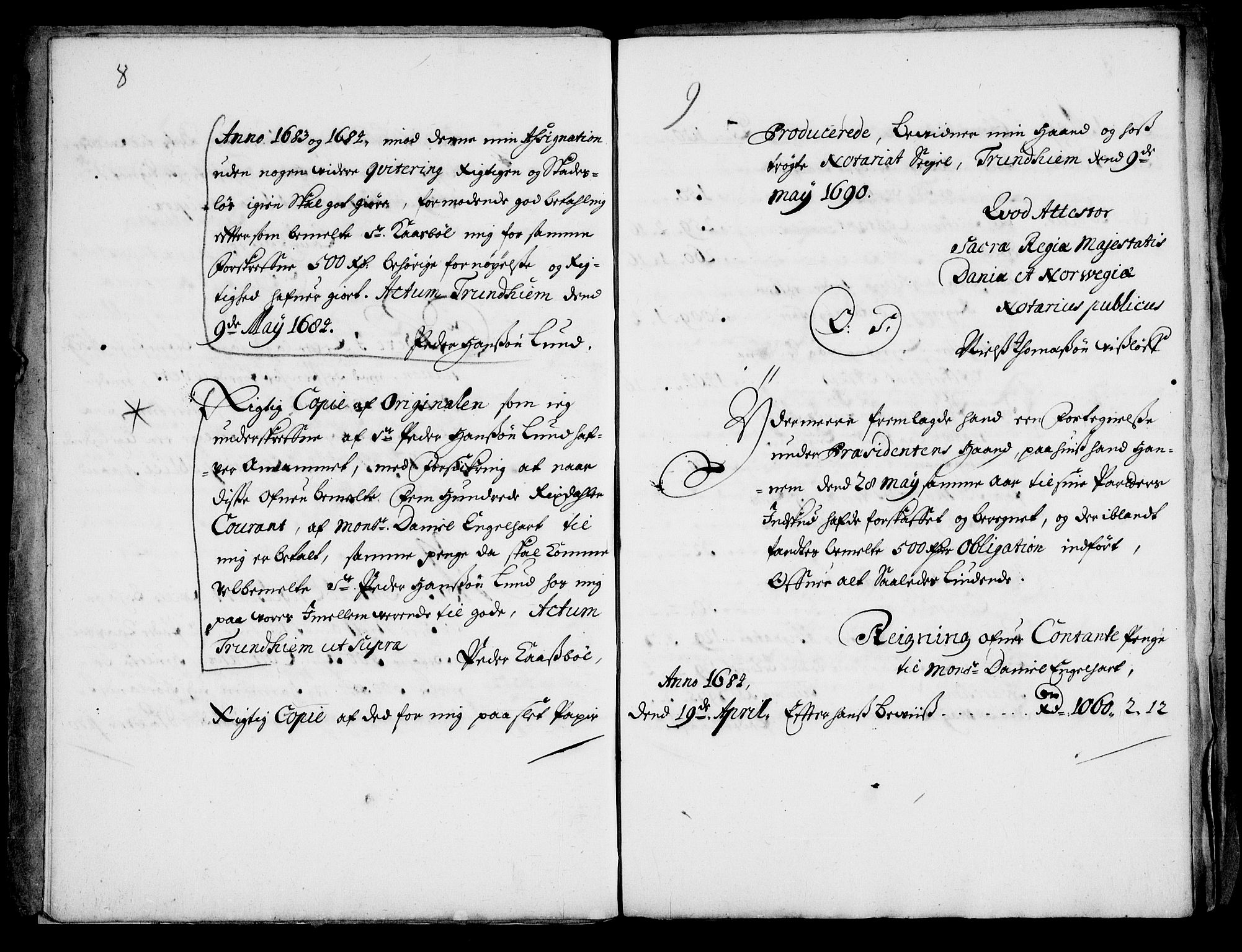 Danske Kanselli, Skapsaker, AV/RA-EA-4061/G/L0013: Tillegg til skapsakene, 1689-1702, p. 14