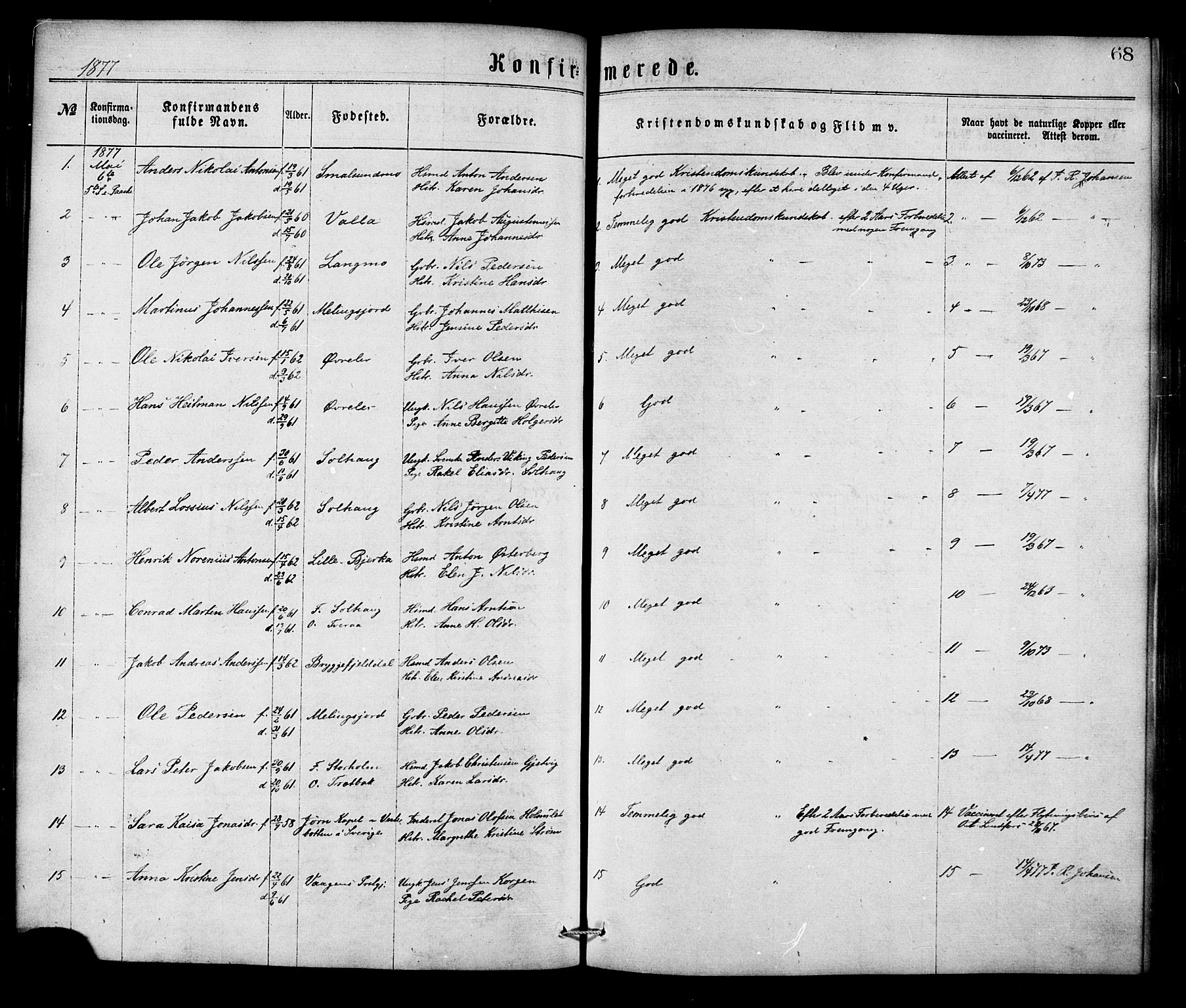 Ministerialprotokoller, klokkerbøker og fødselsregistre - Nordland, AV/SAT-A-1459/826/L0378: Parish register (official) no. 826A01, 1865-1878, p. 68