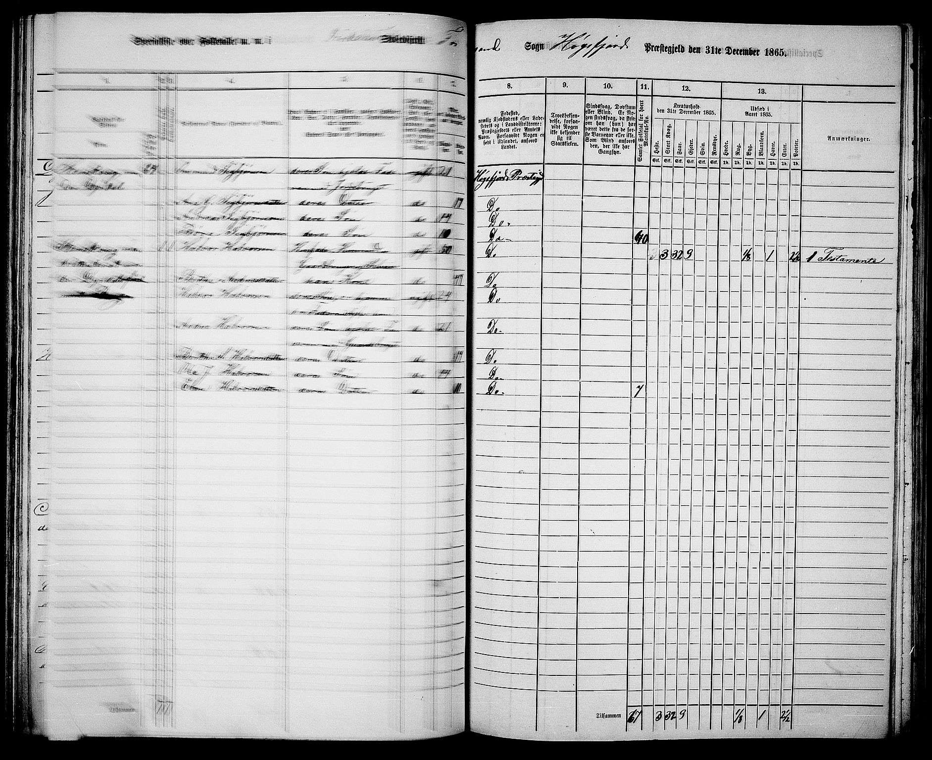 RA, 1865 census for Høgsfjord, 1865, p. 94