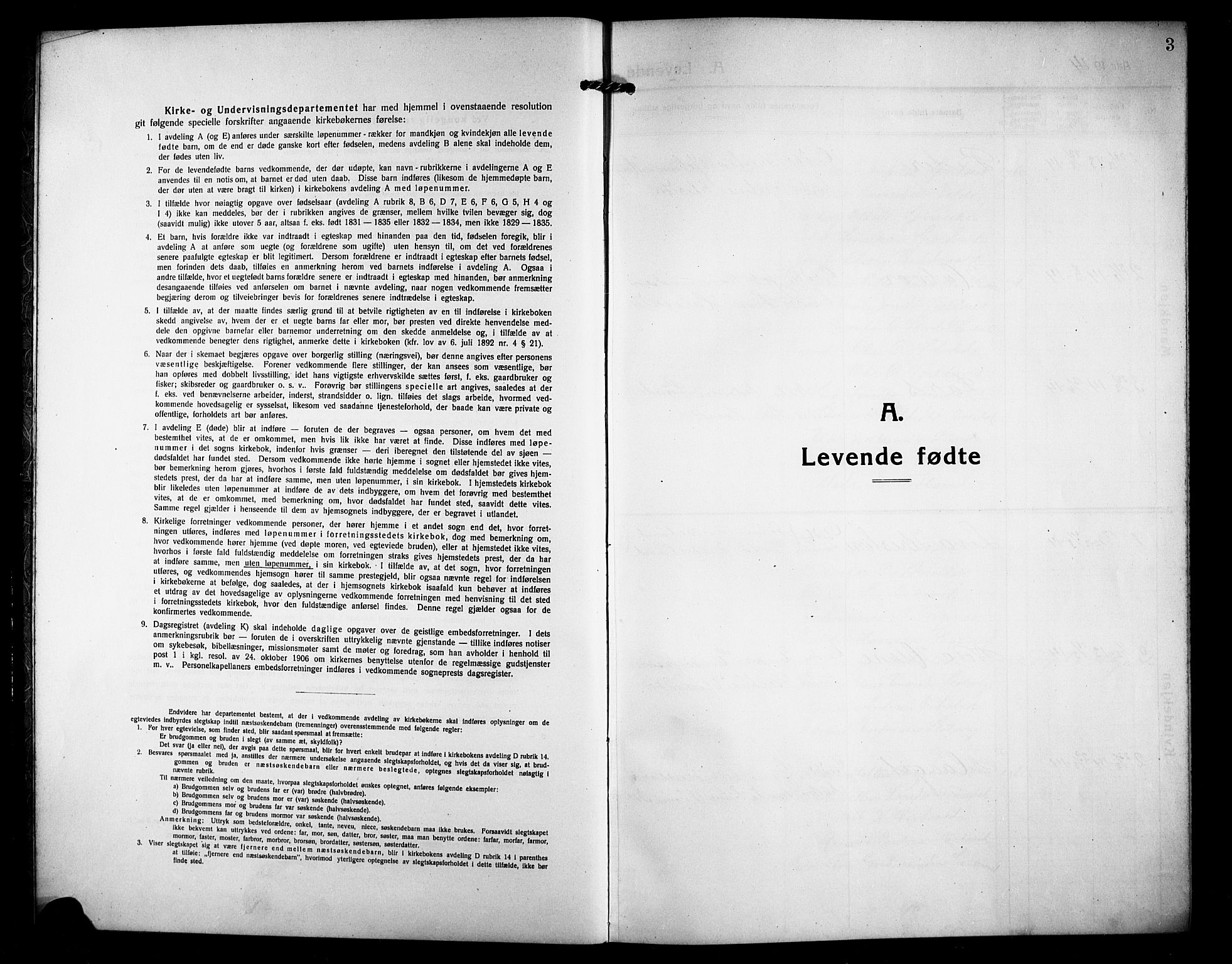 Skjold sokneprestkontor, SAST/A-101847/H/Ha/Hab/L0009: Parish register (copy) no. B 9, 1914-1925, p. 3