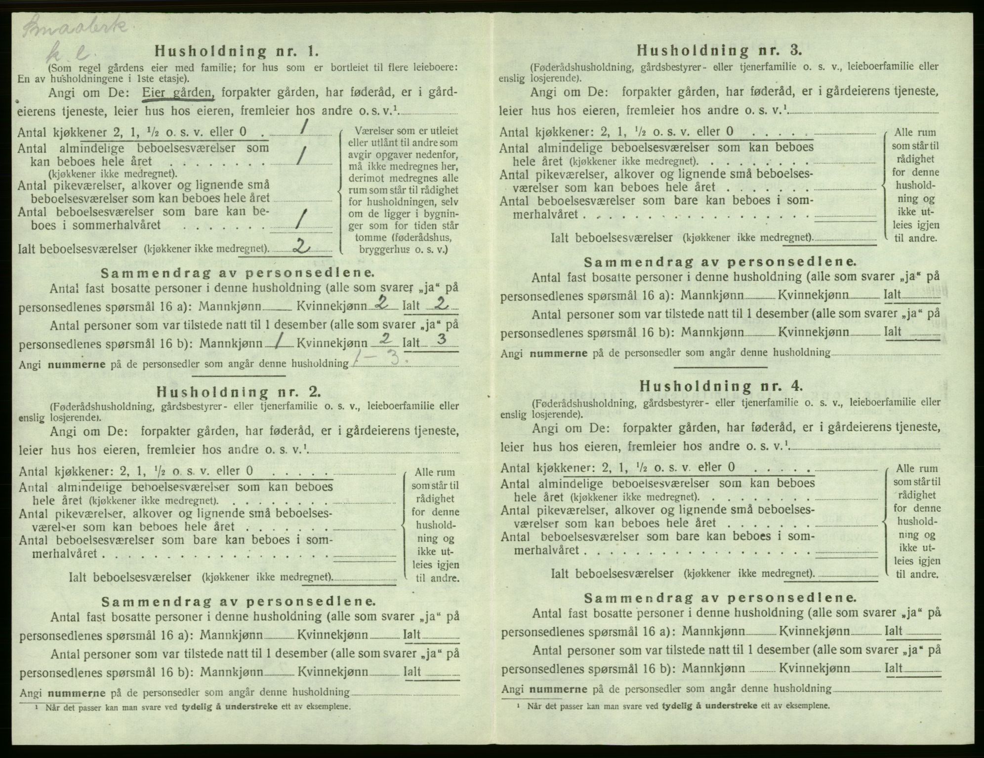 SAB, 1920 census for Granvin, 1920, p. 56