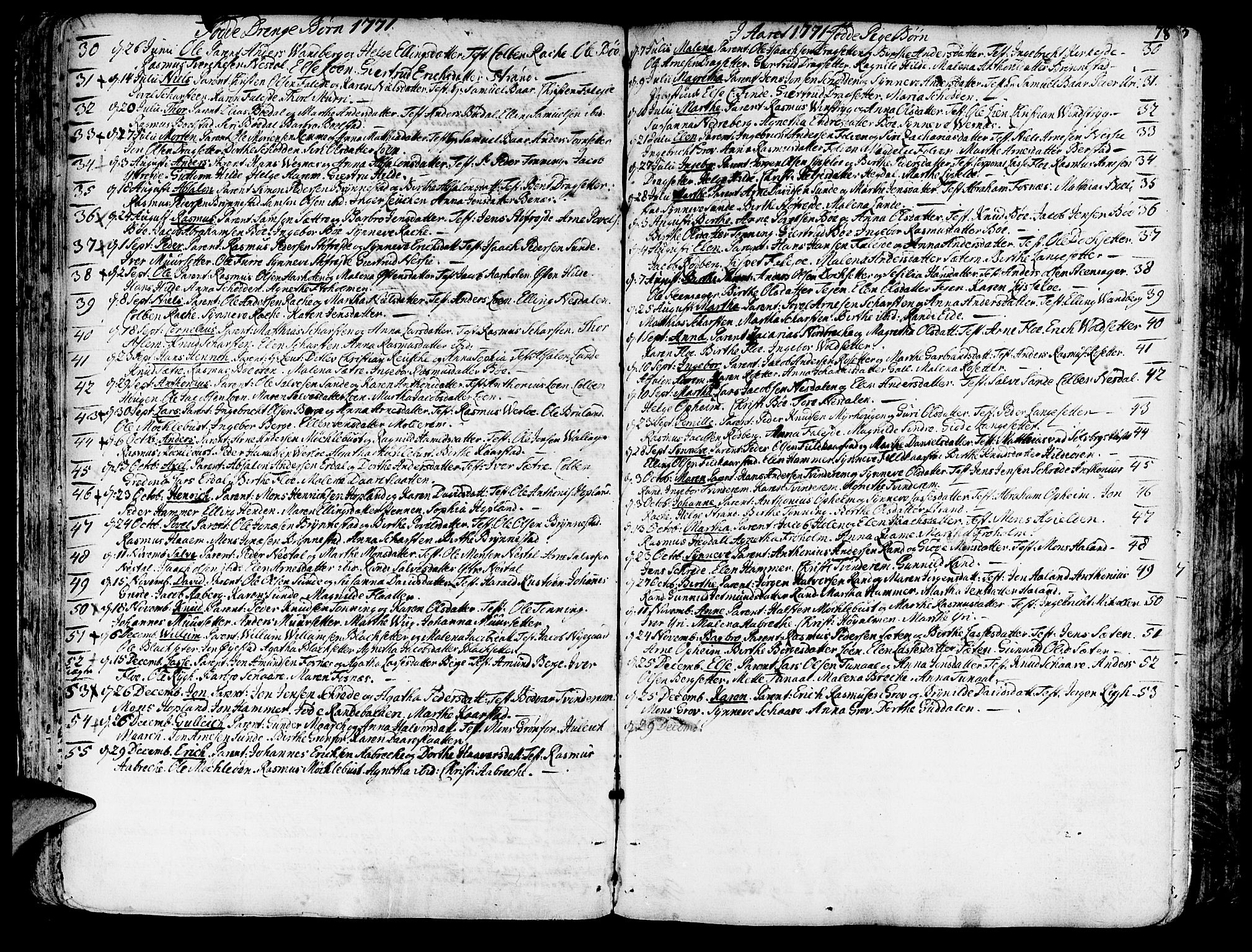 Innvik sokneprestembete, AV/SAB-A-80501: Parish register (official) no. A 1, 1750-1816, p. 78