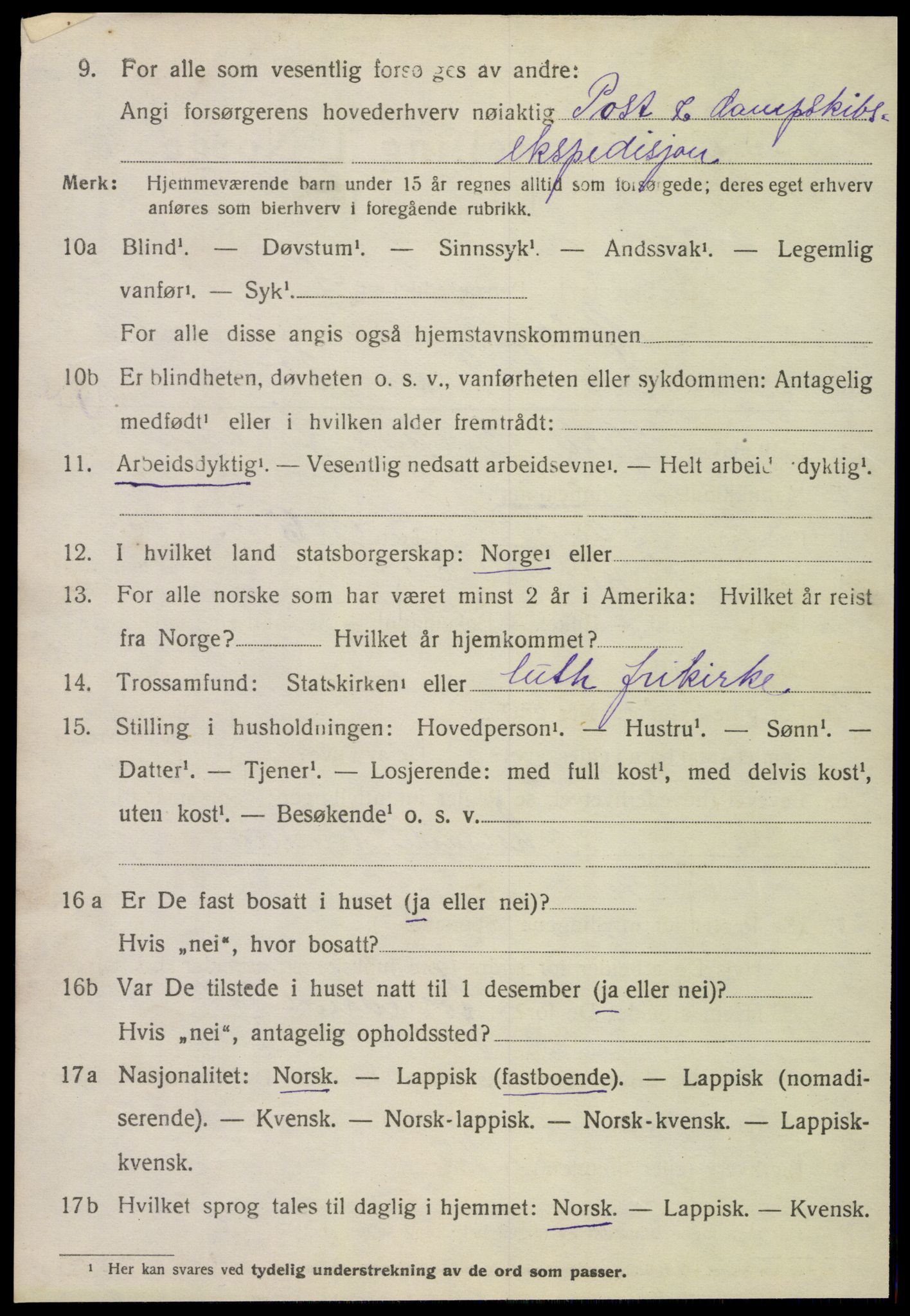 SAT, 1920 census for Meløy, 1920, p. 3386