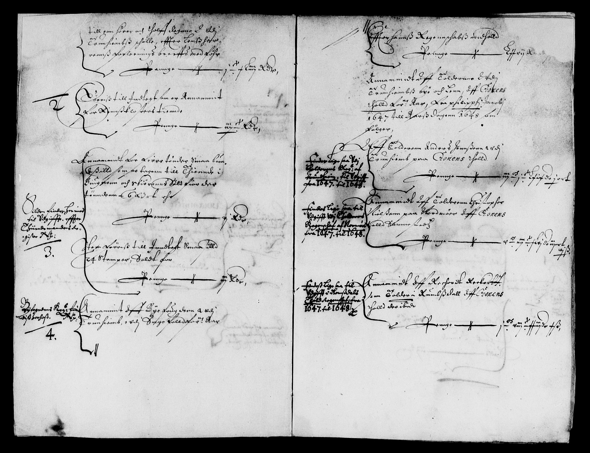 Rentekammeret inntil 1814, Reviderte regnskaper, Lensregnskaper, AV/RA-EA-5023/R/Rb/Rbw/L0090: Trondheim len, 1647-1648