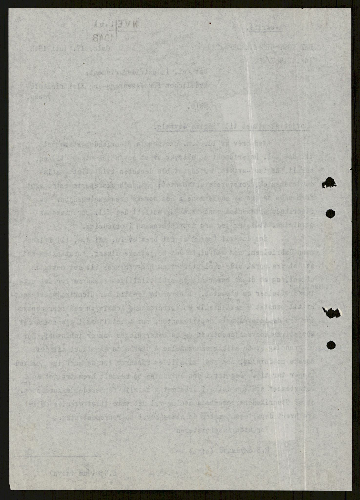 Vassdragsdirektoratet/avdelingen, RA/S-6242/F/Fa/L0537: Pasvikelva, 1932-1955, p. 865